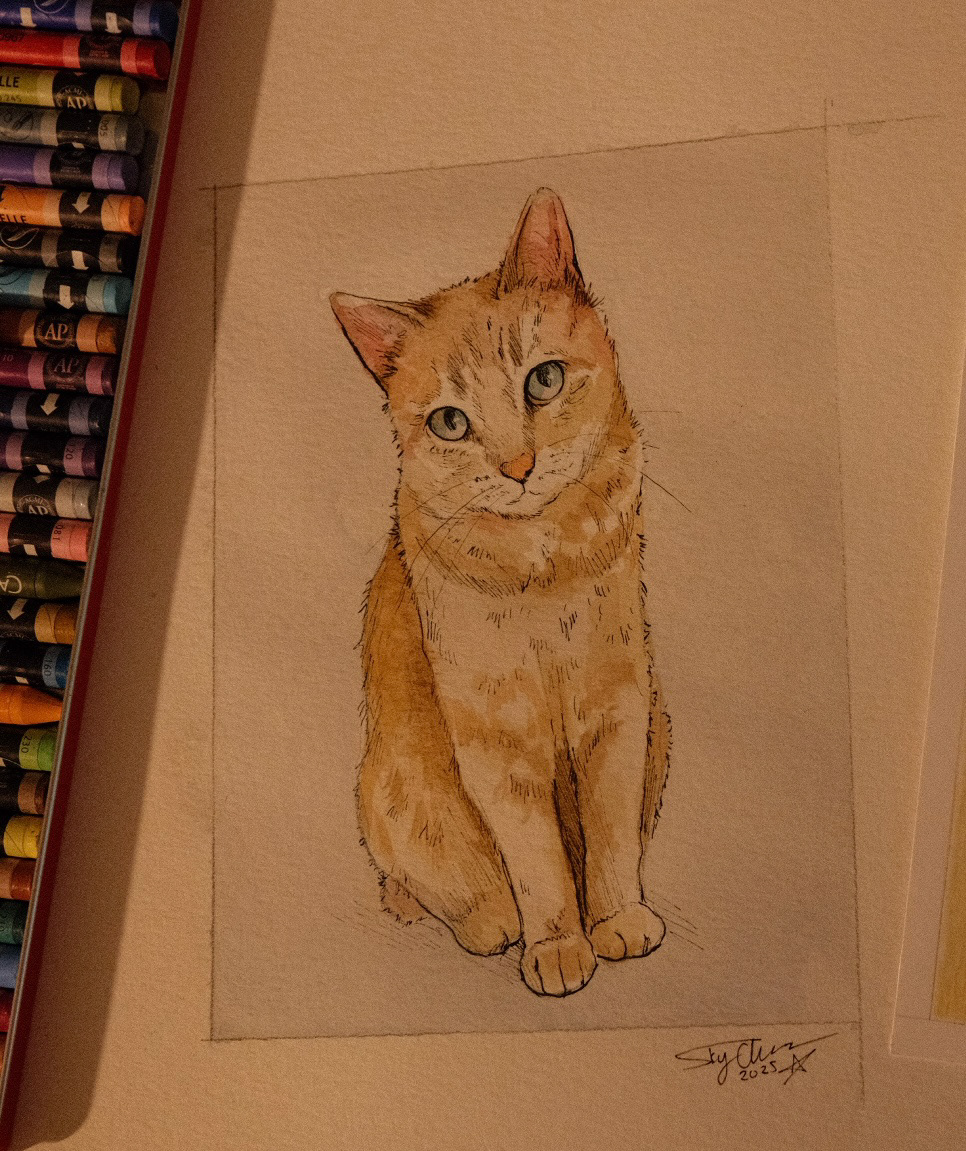 watercolor & ink ; 4x6