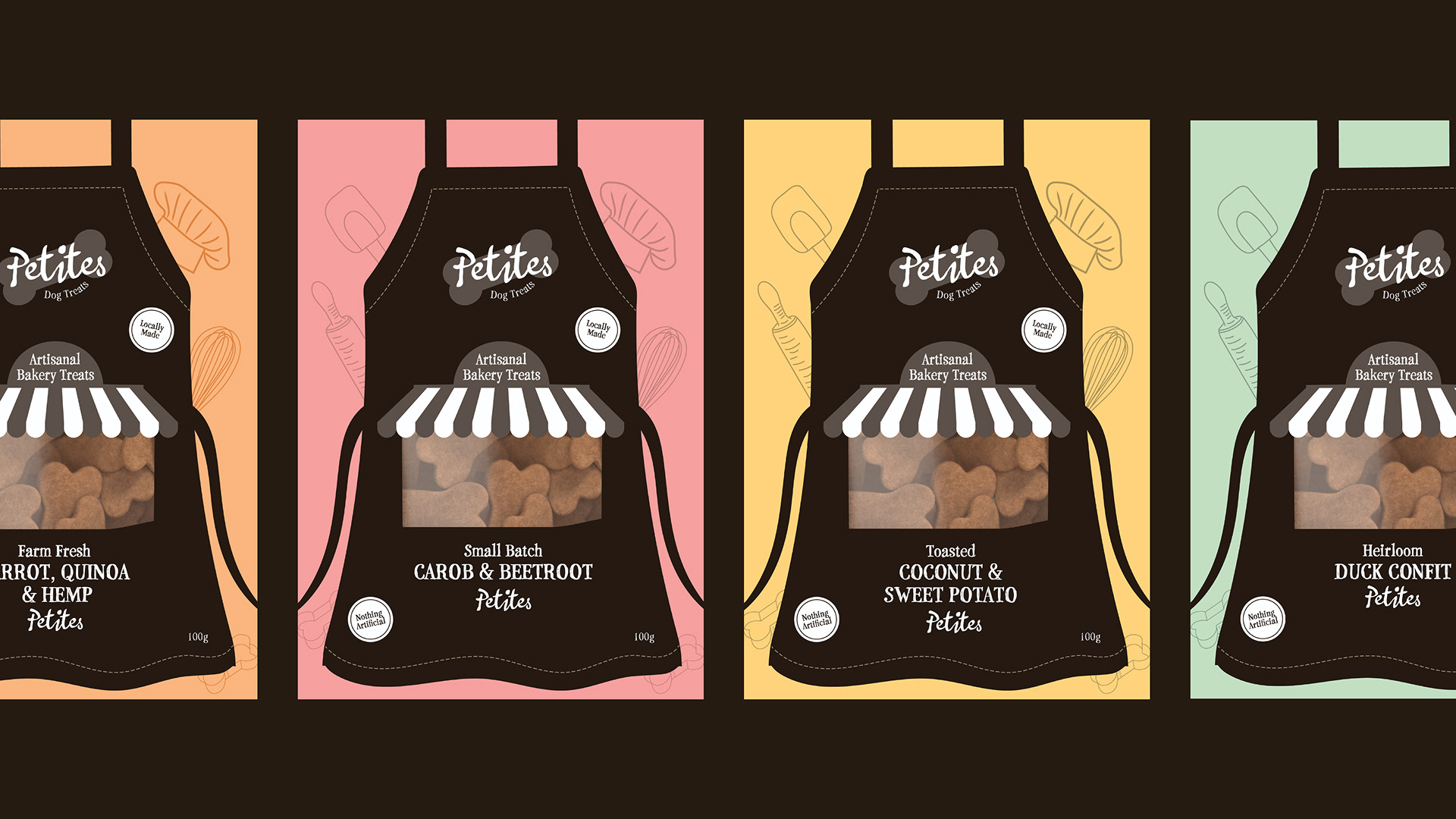 The fun bakery awning really brings the packaging and bakery aesthetic to life.
