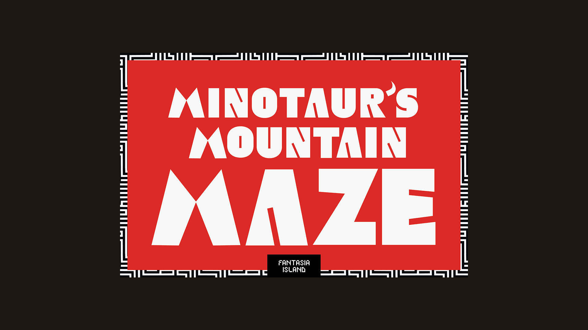 The type was modified by adding in a fill to an outline typeface and altering the letter M's for greater legibility. The horn was added for a fun minotaur aesthetic.