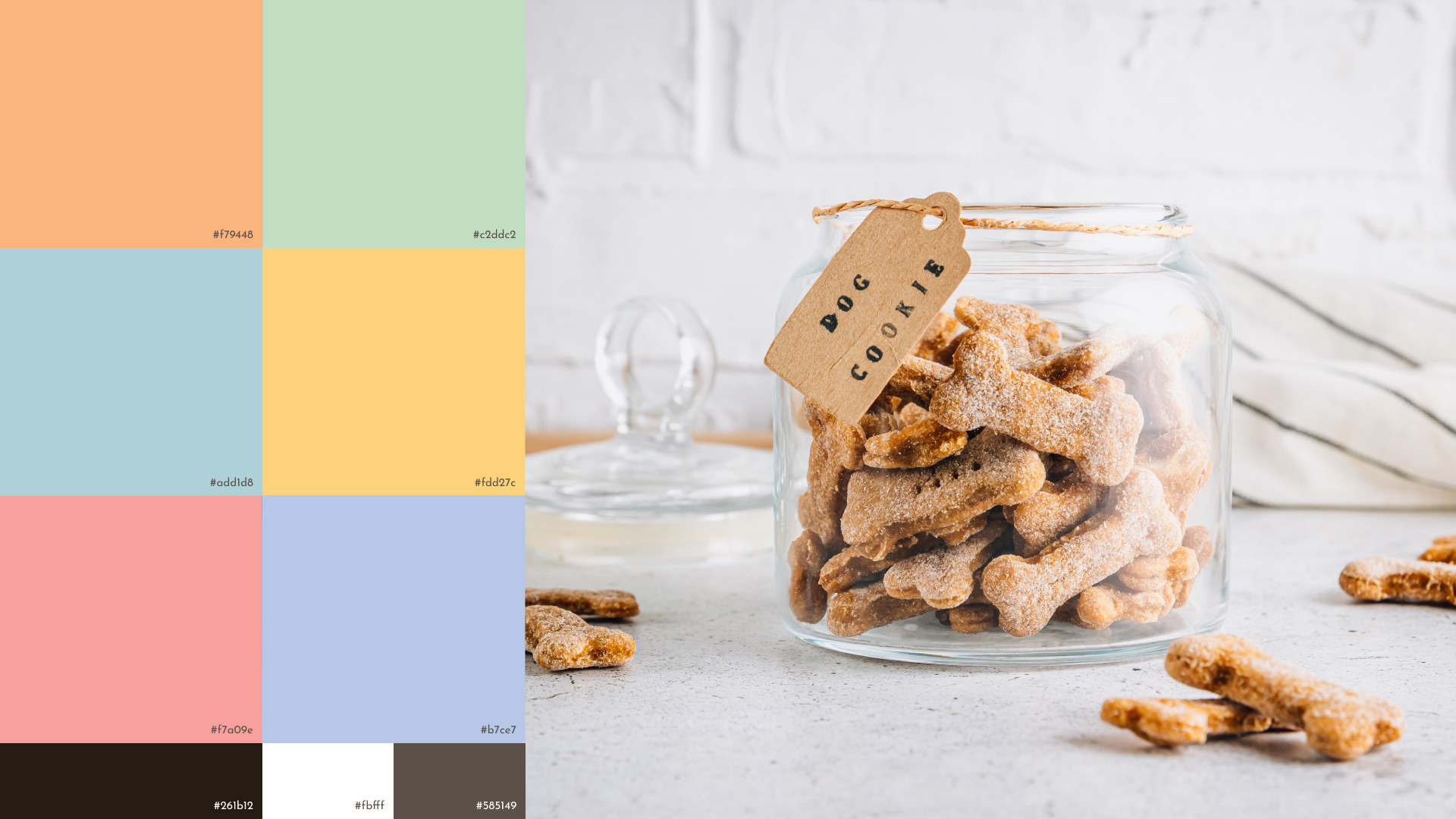 A color palette inspired by bright and colorful baked macaroons. Photography to highlight the product.
