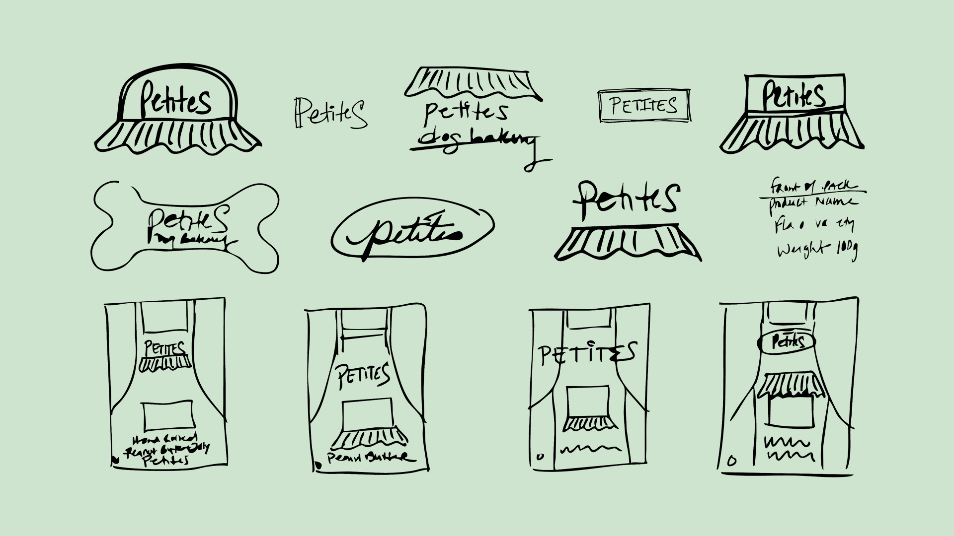 I knew early on that I wanted to design around the existing treat window on the package and have a strong bakery aesthetic, gearing the product to the audience who values a strong aesthetic and their beloved pups! 🐶