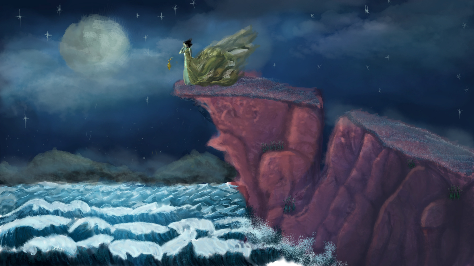 Concept Art - Fantasy Cliff