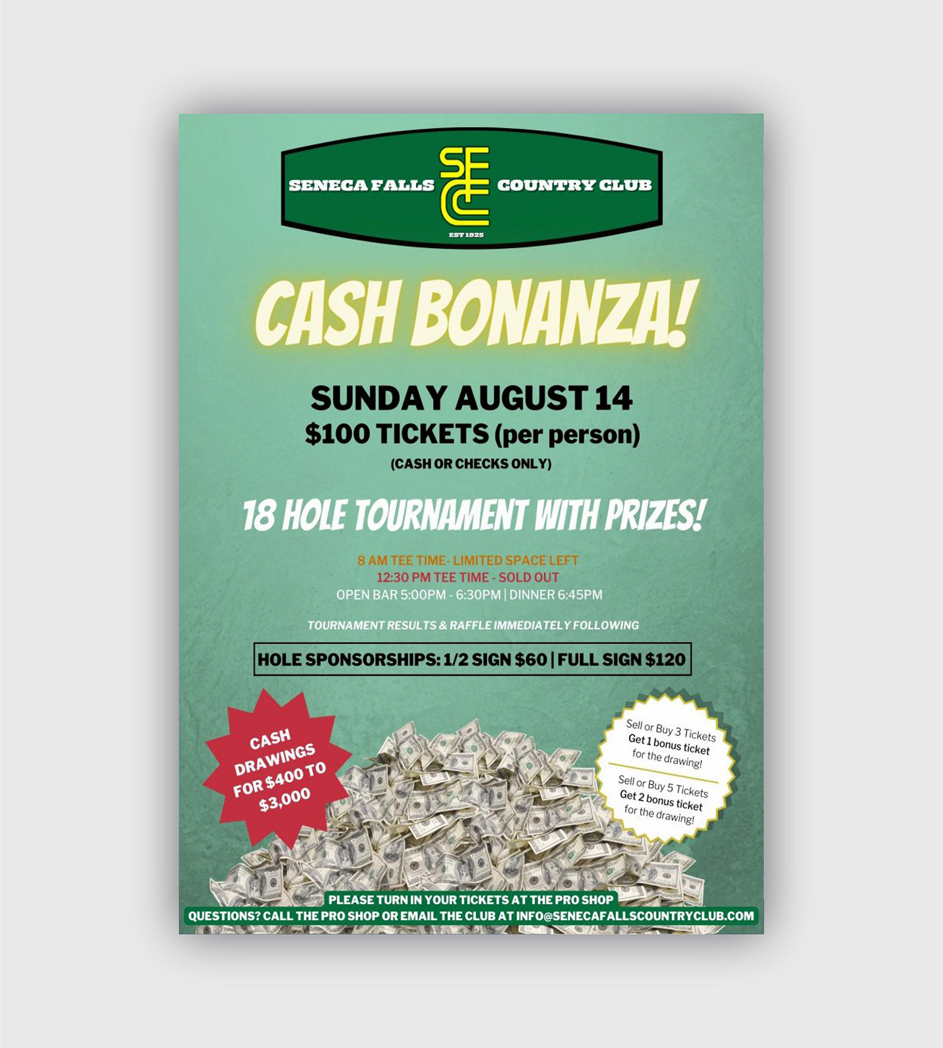 Cash Bonanza Event Flyer