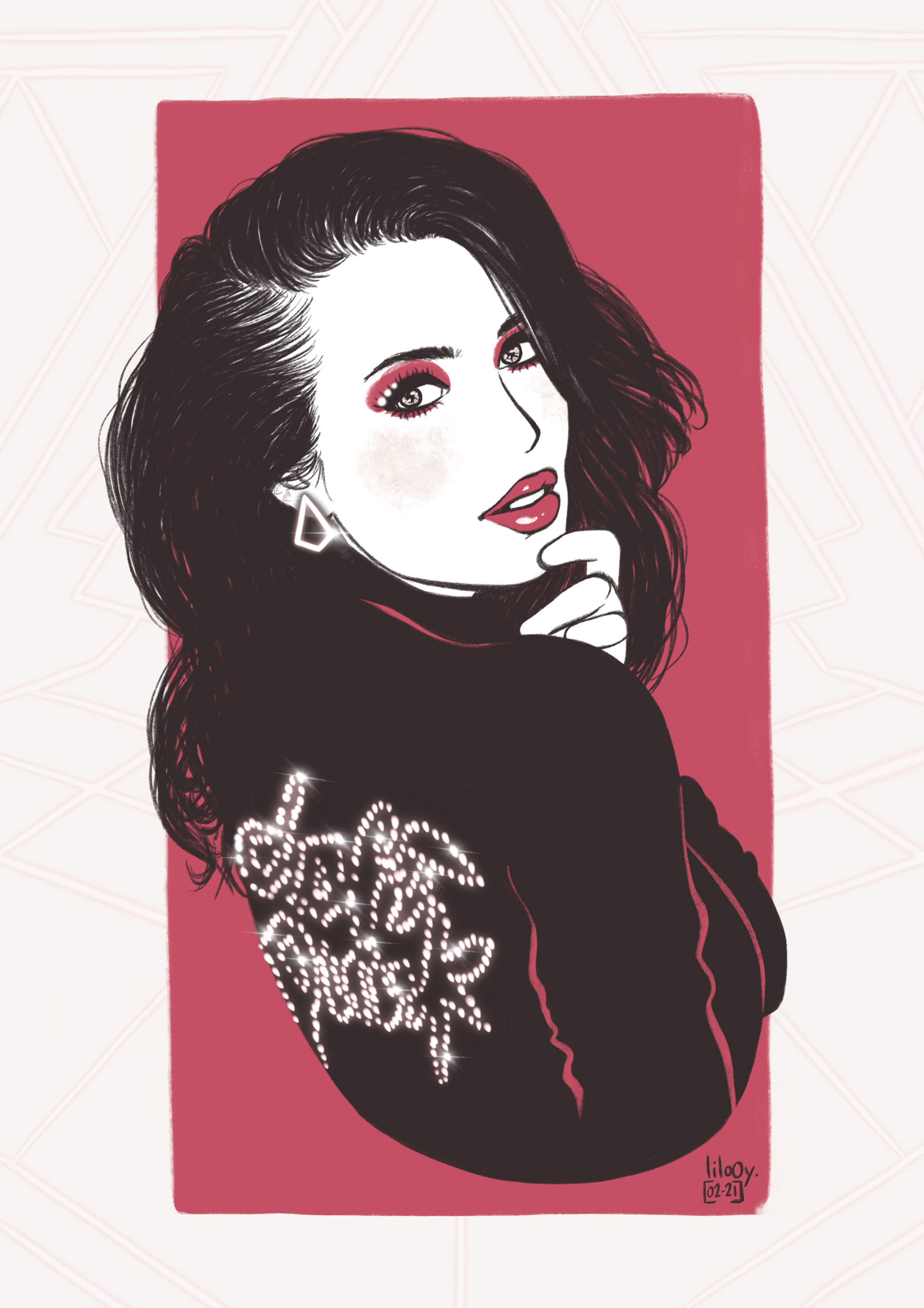 Madame Daft Punk • Illustration numérique