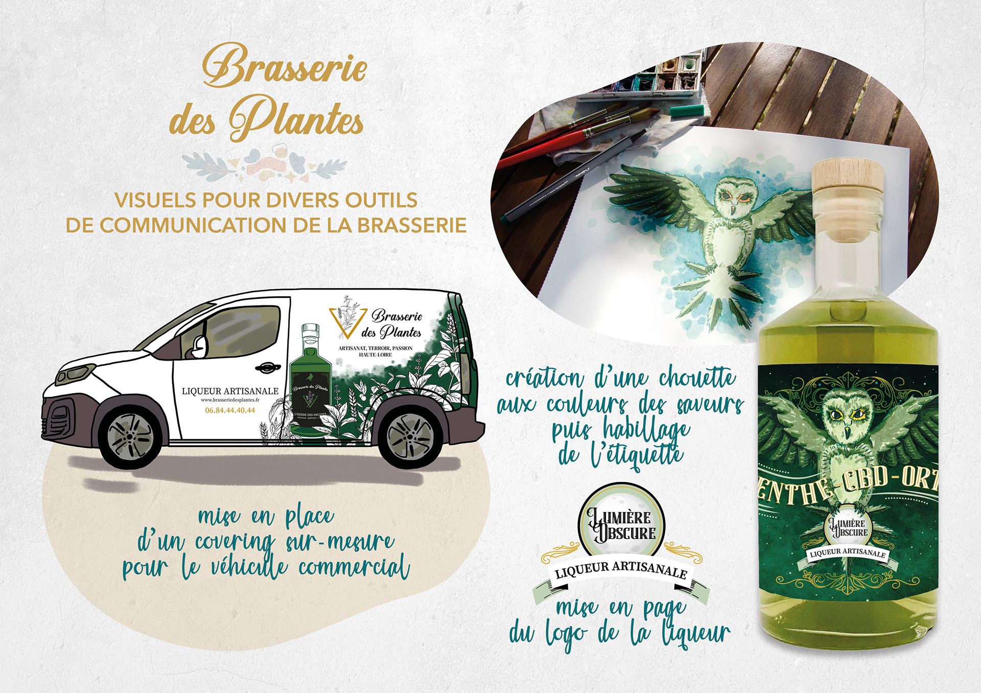 Brasserie des Plantes • Visuels pour divers outils de communication de la brasserie.