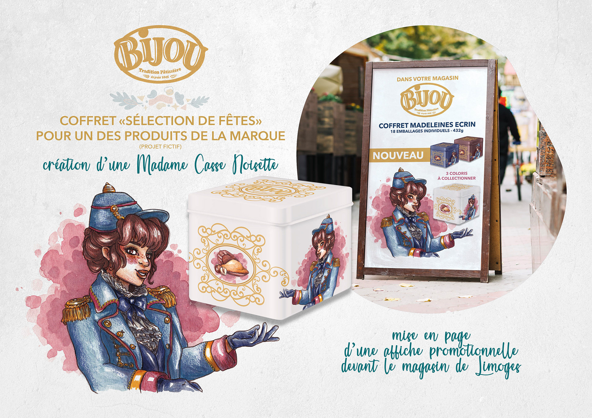 Bijou, tradition pâtissière • Coffret "sélection de fêtes" pour un des produits de la marque.