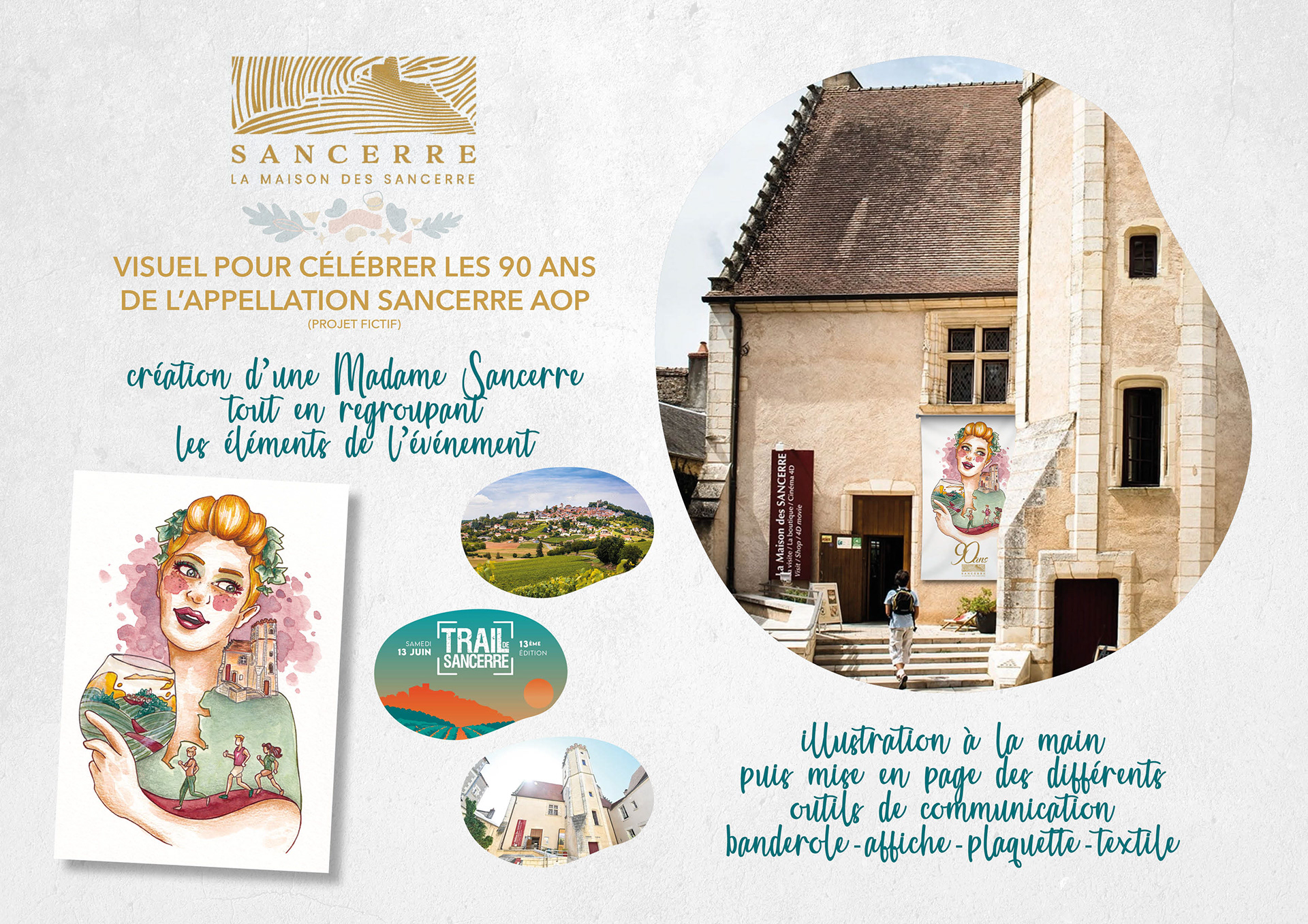 La Maison des Sancerre • Visuel pour célébrer les 90 ans de l'appellation Sancerre AOP.