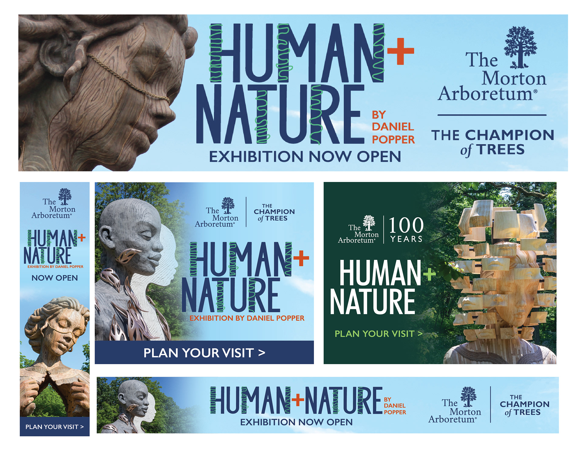 A sampling of Human+Nature advertising at various stages.