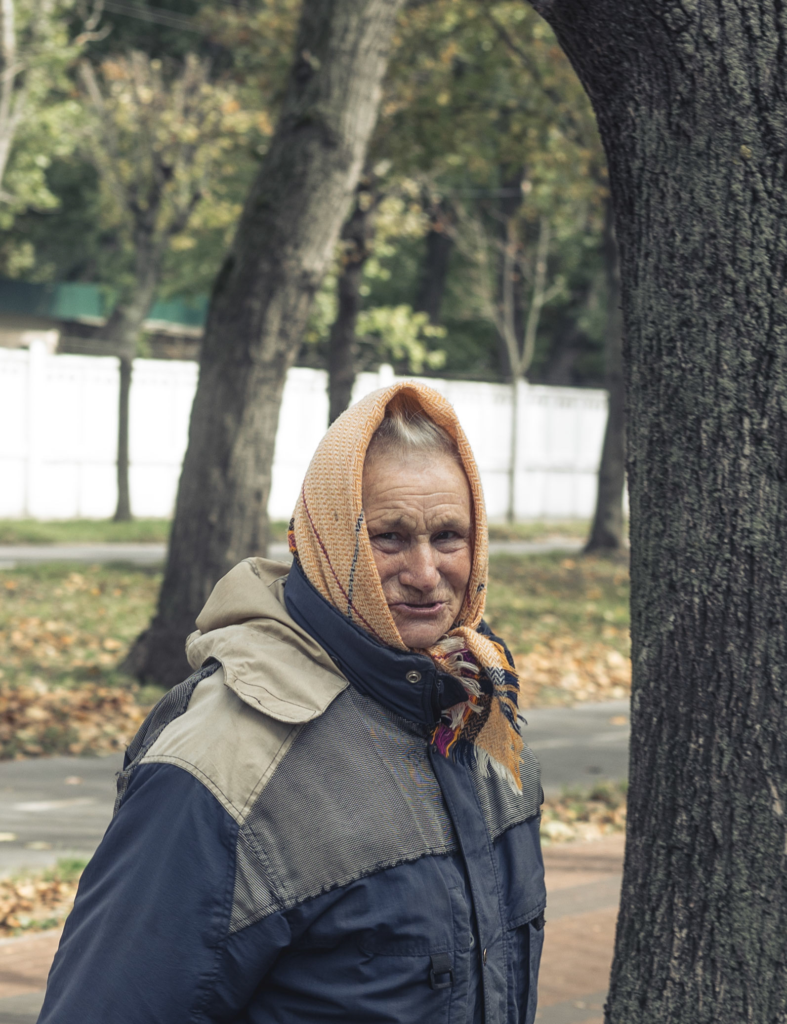 Babushka who saw the Iraian drone hit the building was standing around the area to pray. "I've survived Stalin and I will survive Putin."