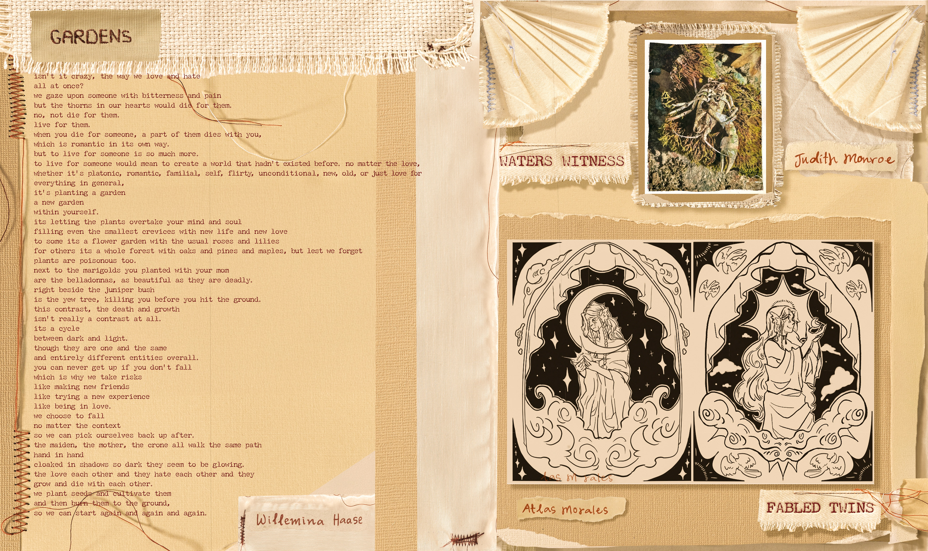Page layout before binding.