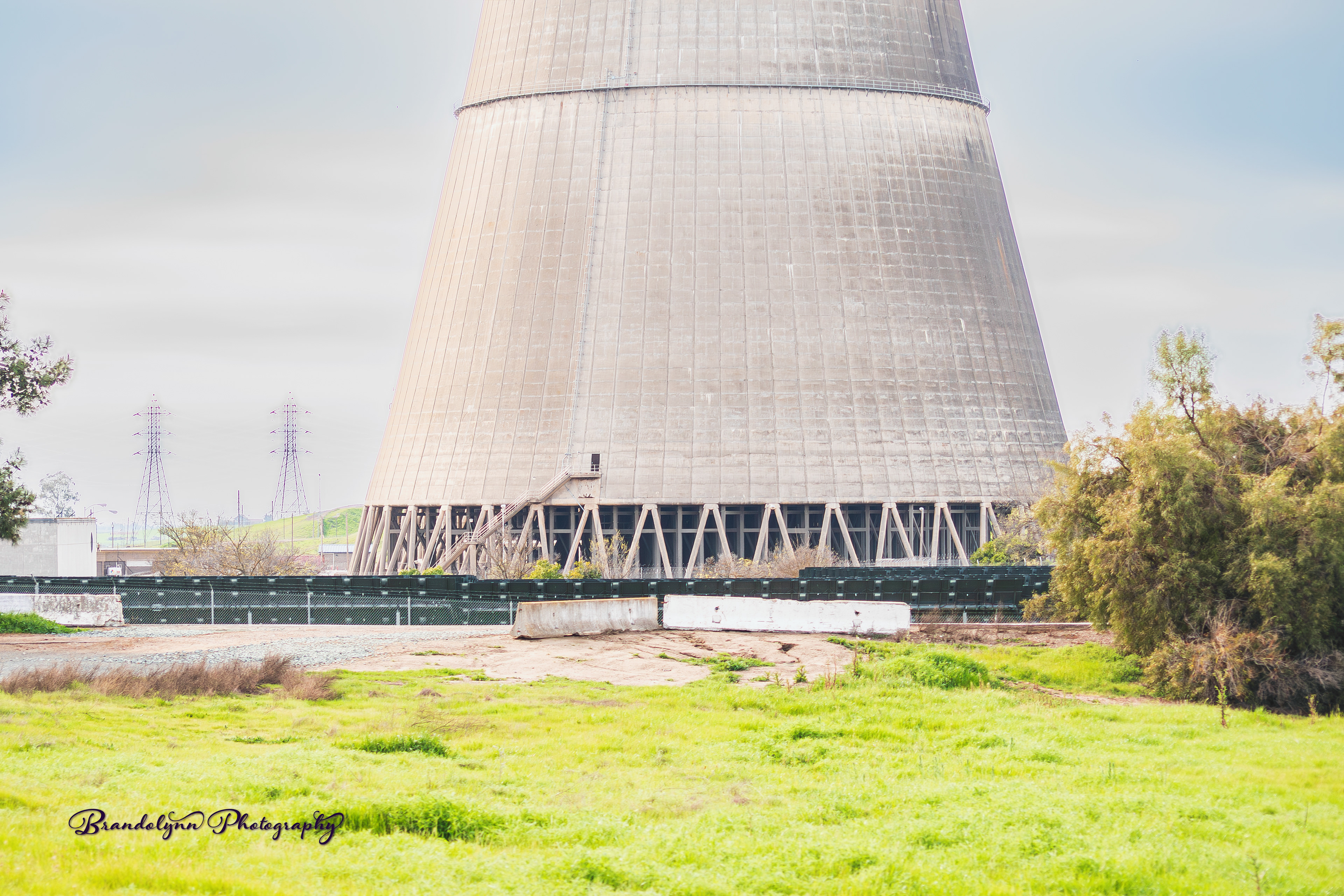 The base of one of the Rancho Seco cooling towers.