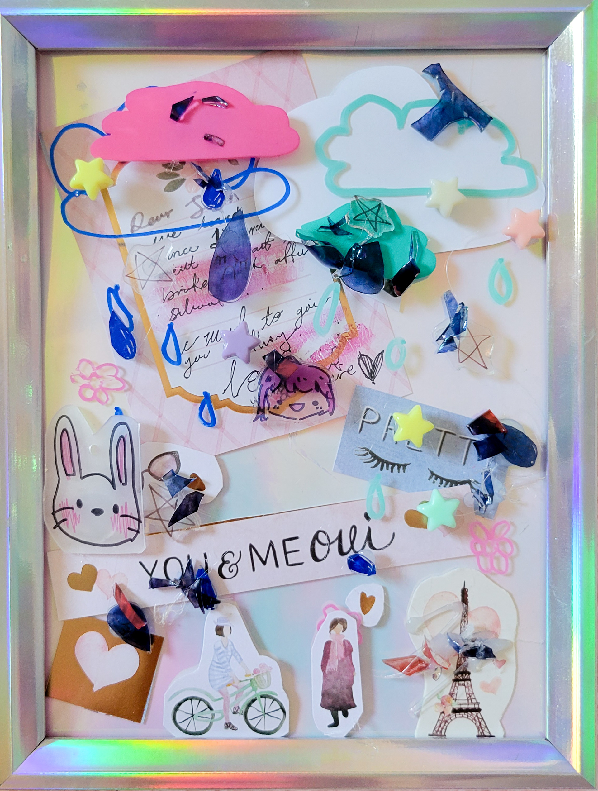 untitled | mixed media in glass frame | 4" x 6" | Thea Lao-An + Khuuwl