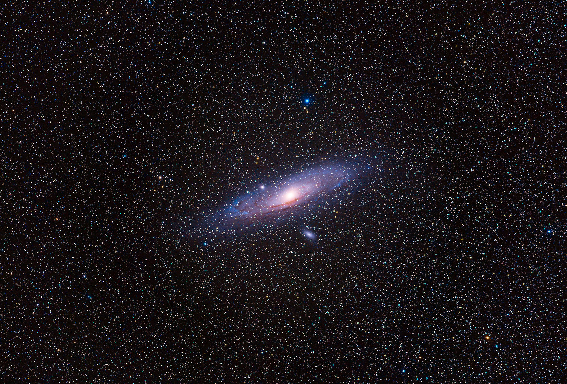 Andromeda Galaxie, Fotografiert in La Palma, 90 Minuten (90x1min) Belichtungszeit