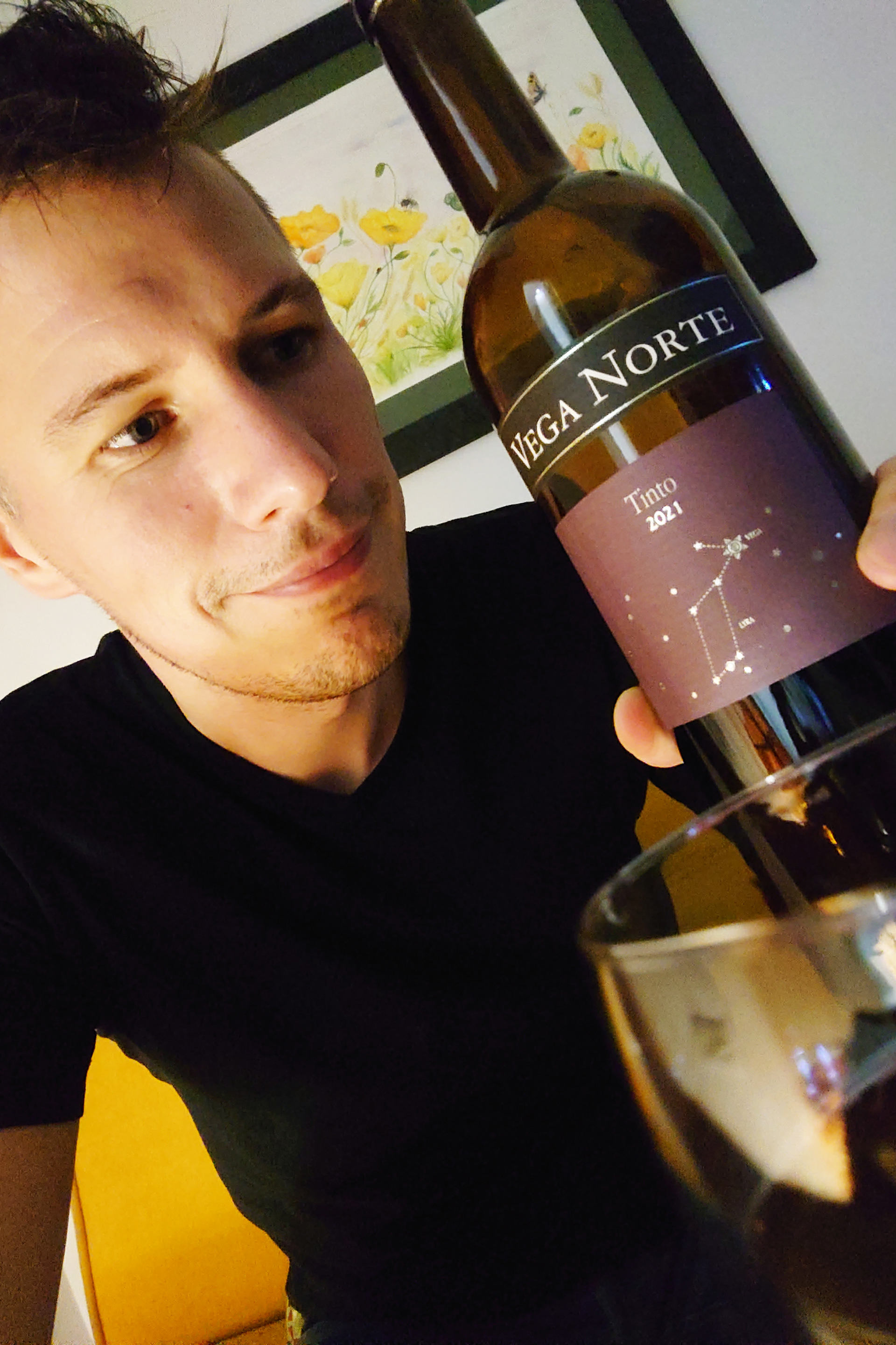 Begrüßungswein in der Unterkunft: Thematisch echt passend :)