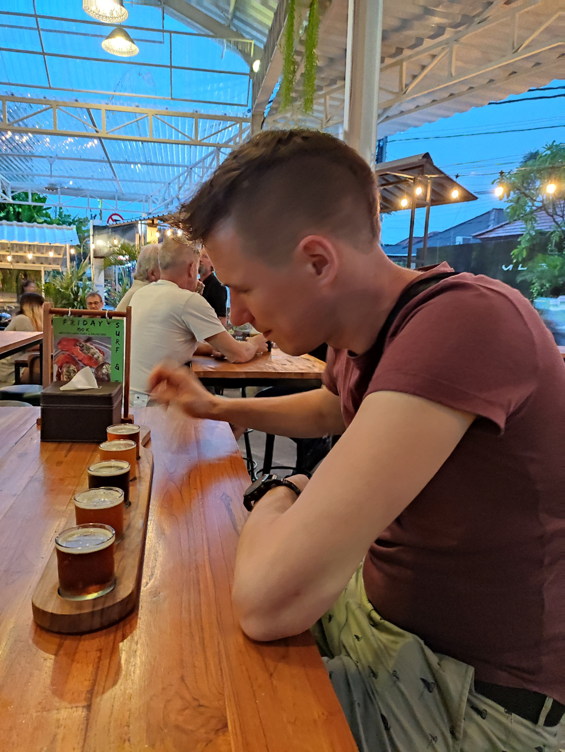 Tasting mit 5 verschiedenen Biersorten