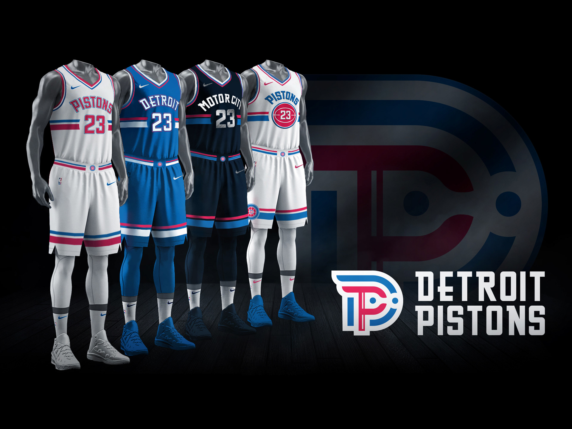 Thoughts on these Pistons concept jerseys? Retro with a modern twist and 1  new design : r/DetroitPistons