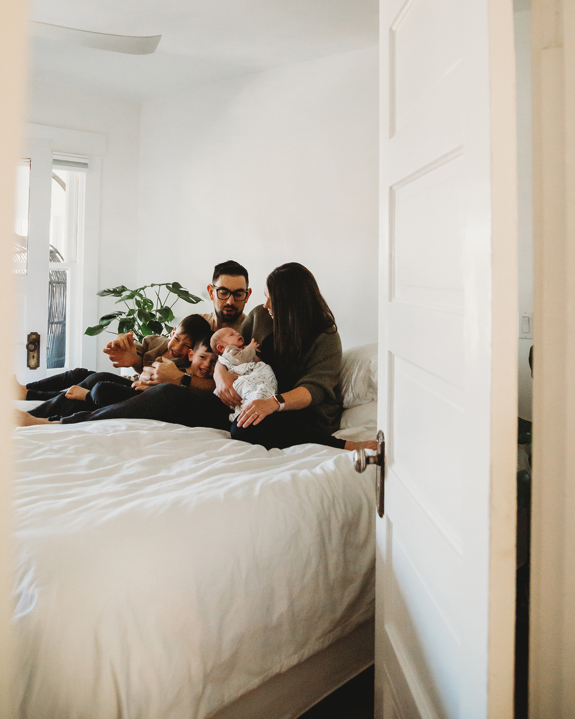in-home newborn and family session
