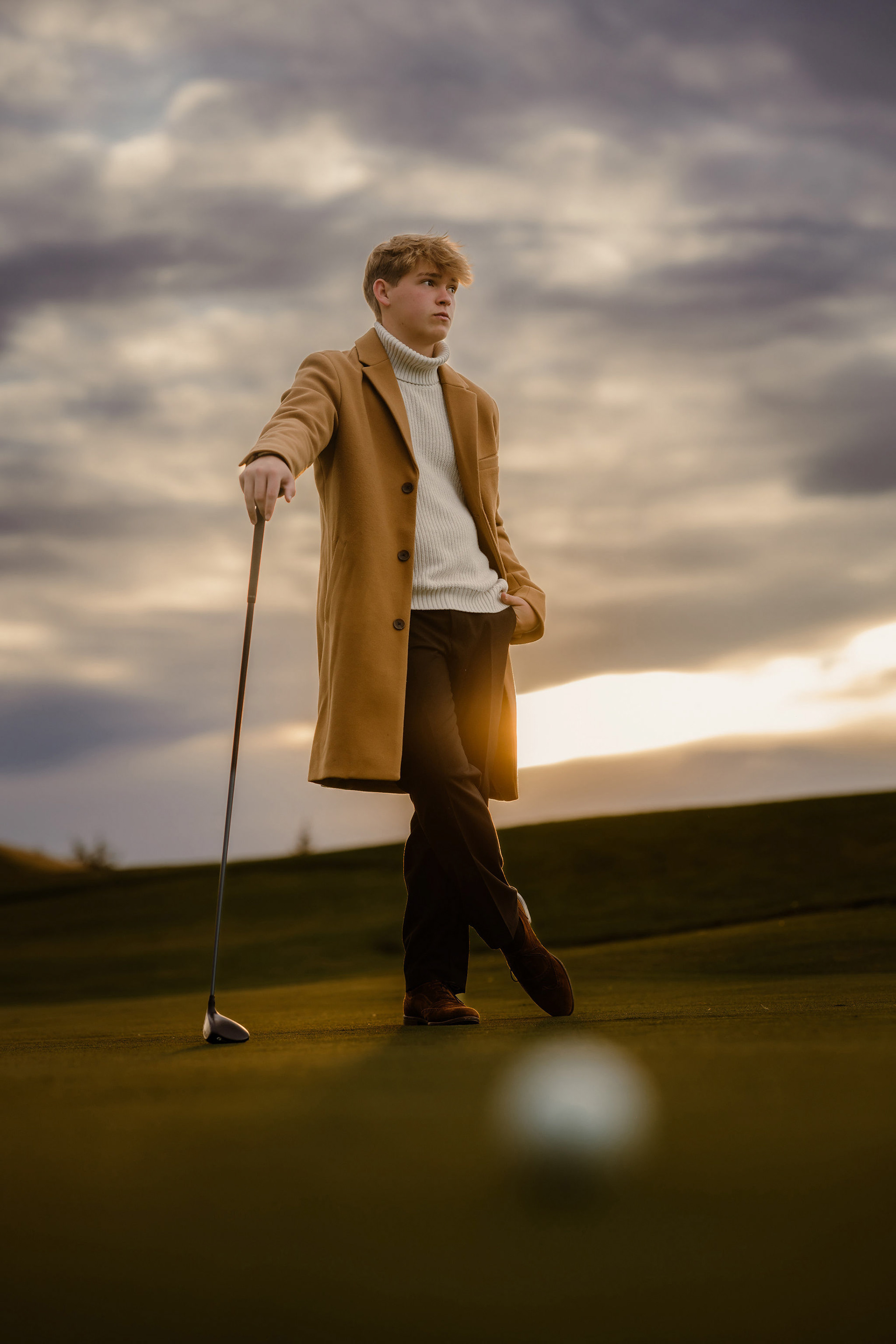 high school senior session - golfer