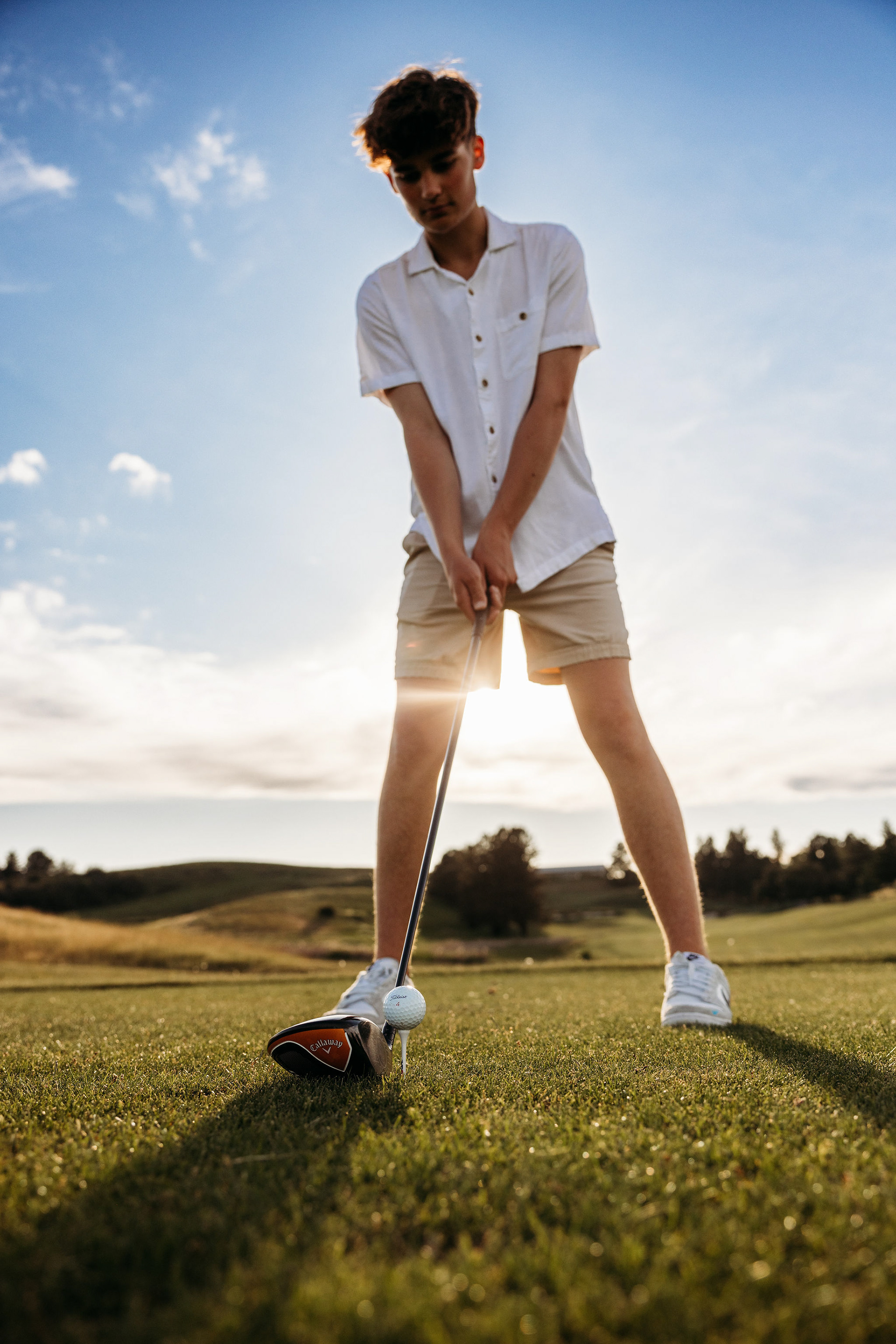 high school senior session - golfer