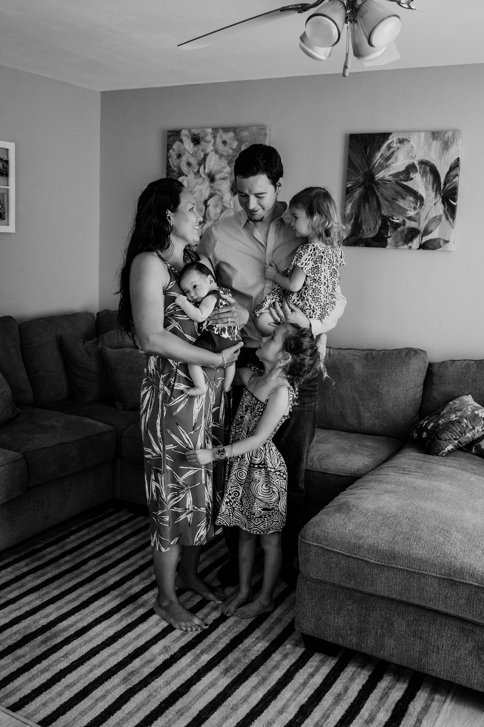 in-home newborn and family session