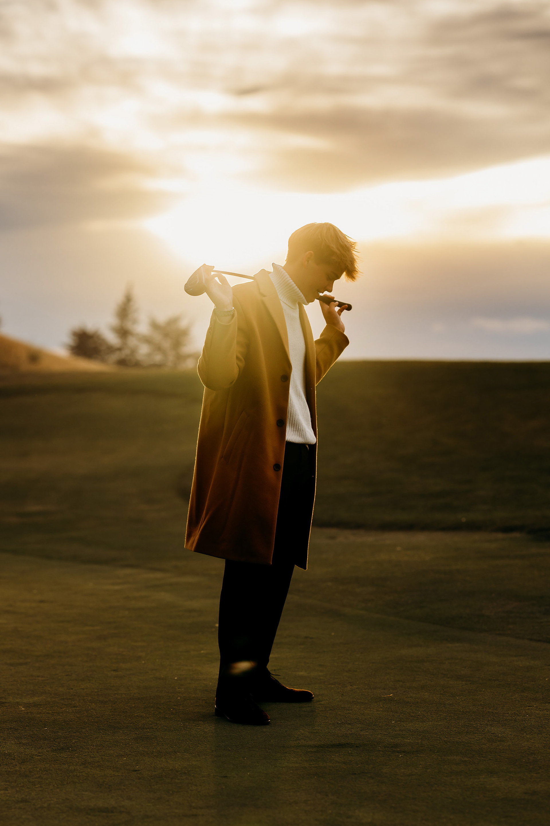 high school senior session - golfer
