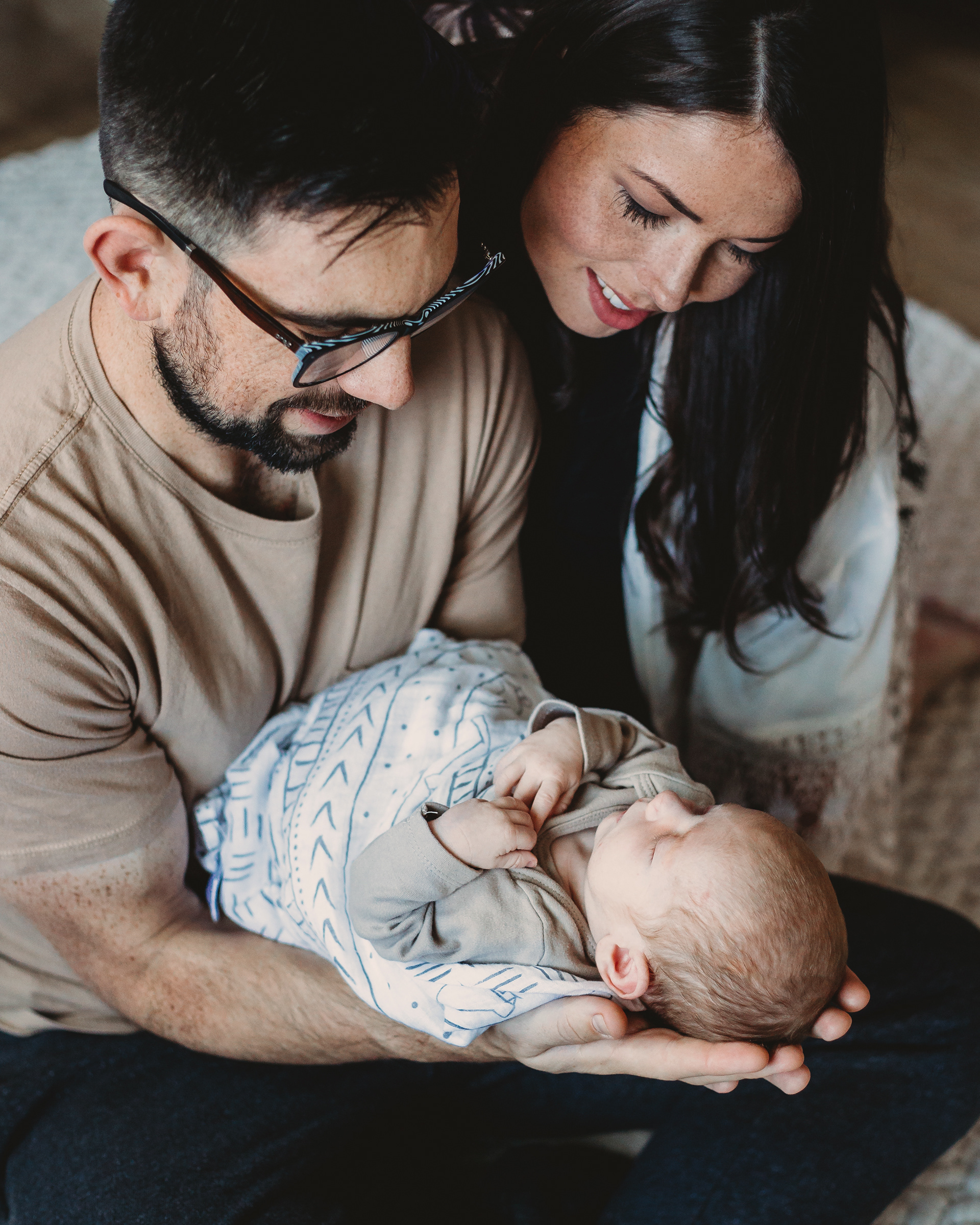in-home newborn and family session