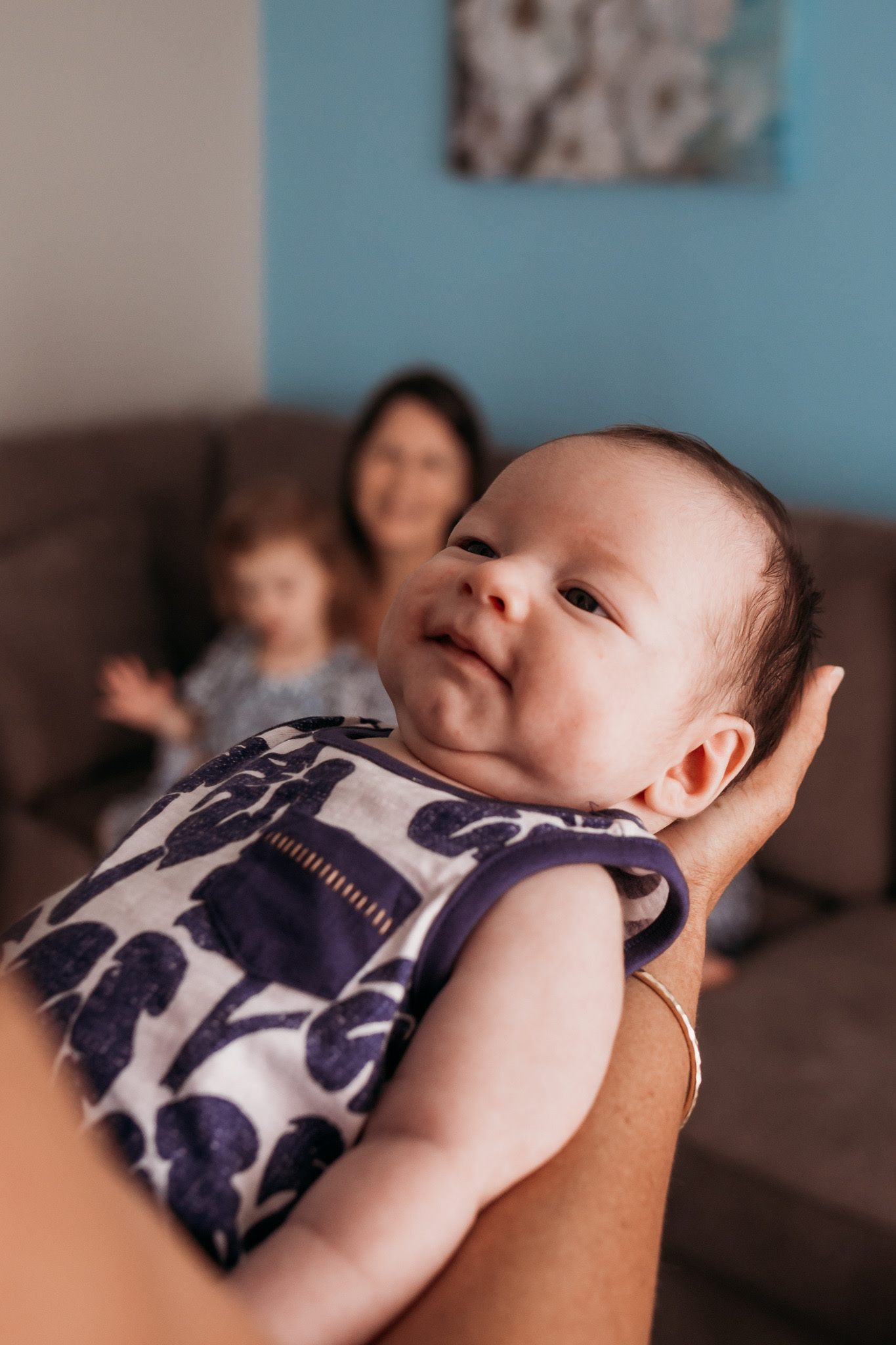 in-home newborn and family session