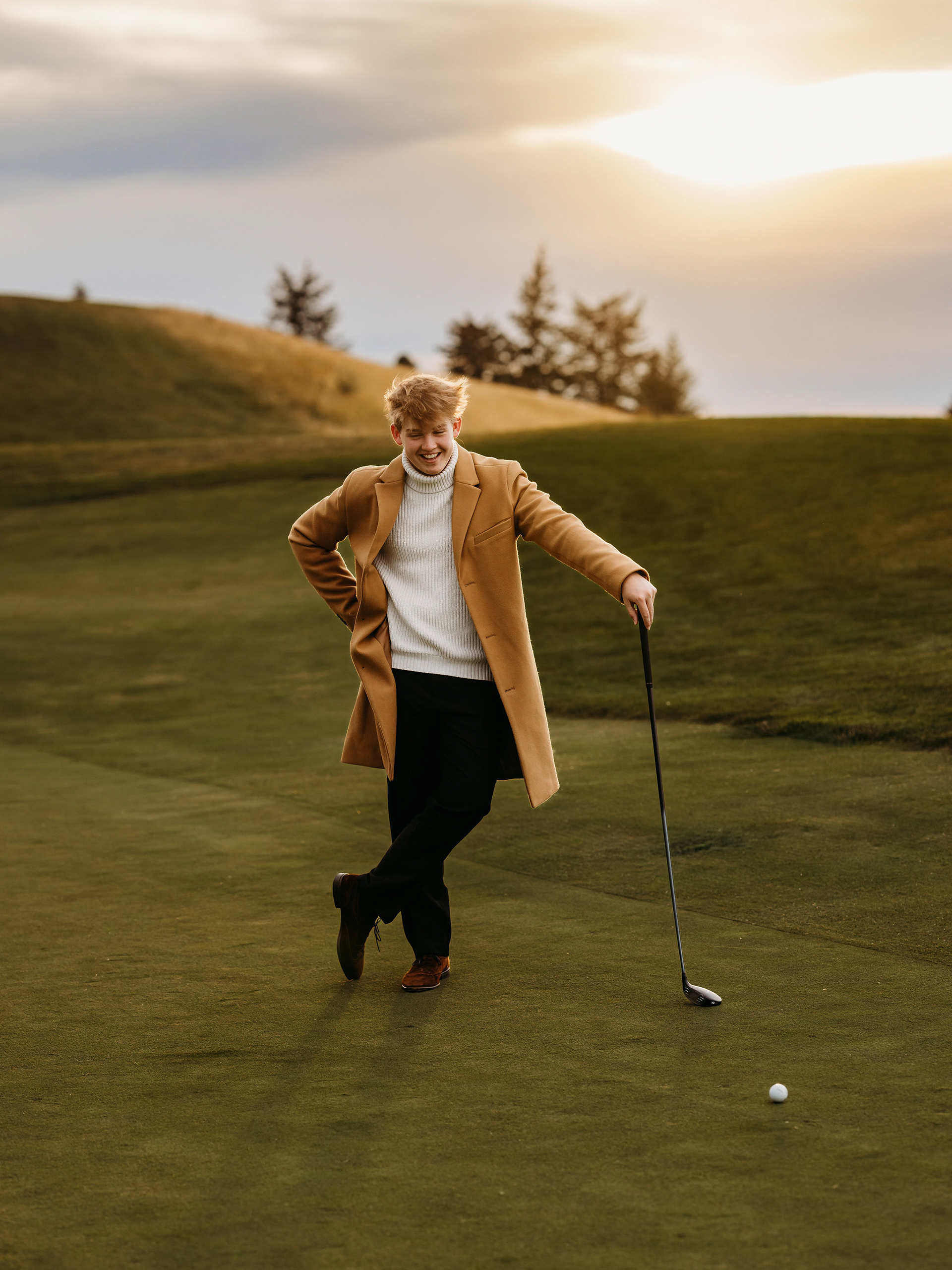 high school senior session - golfer
