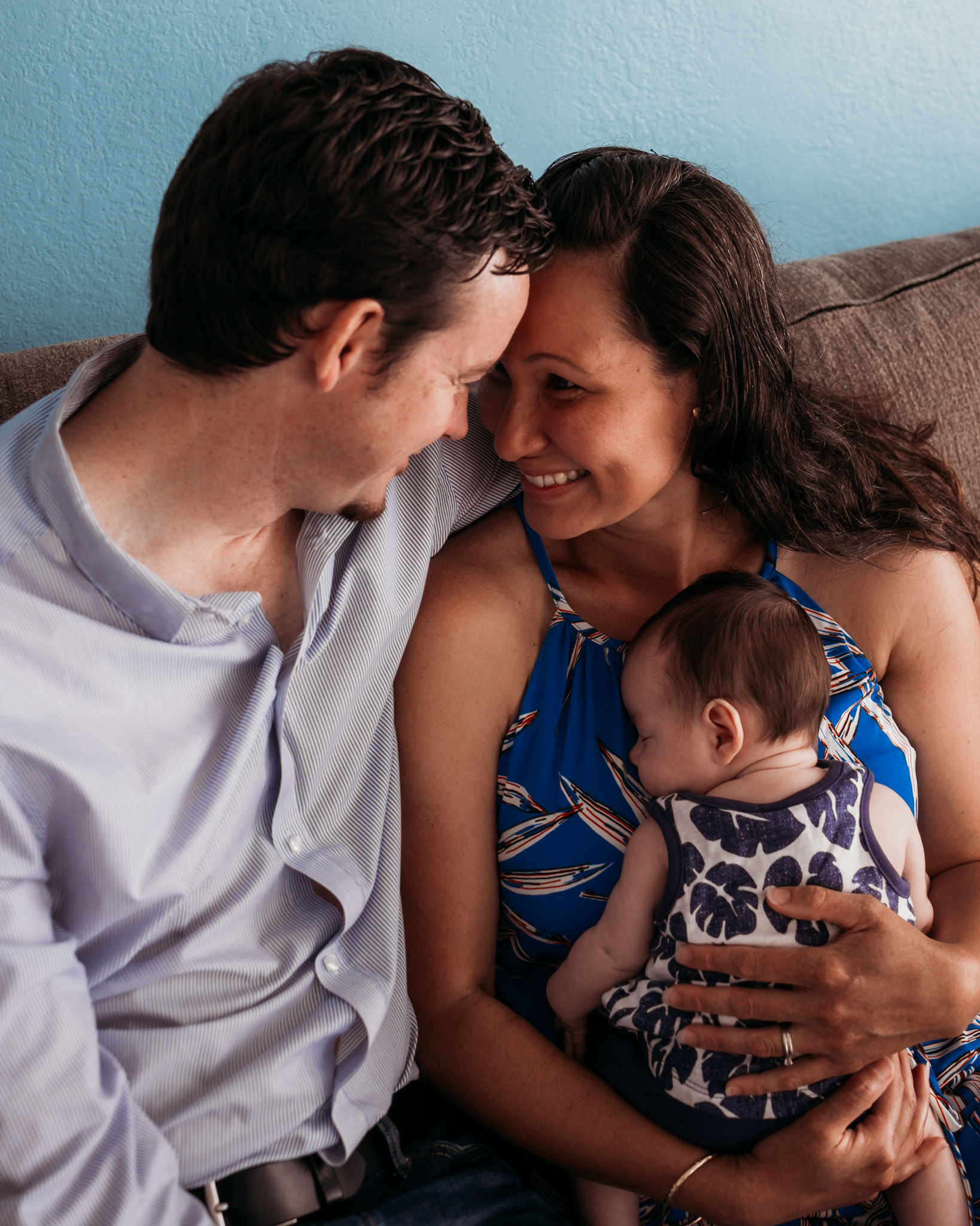 in-home newborn and family session
