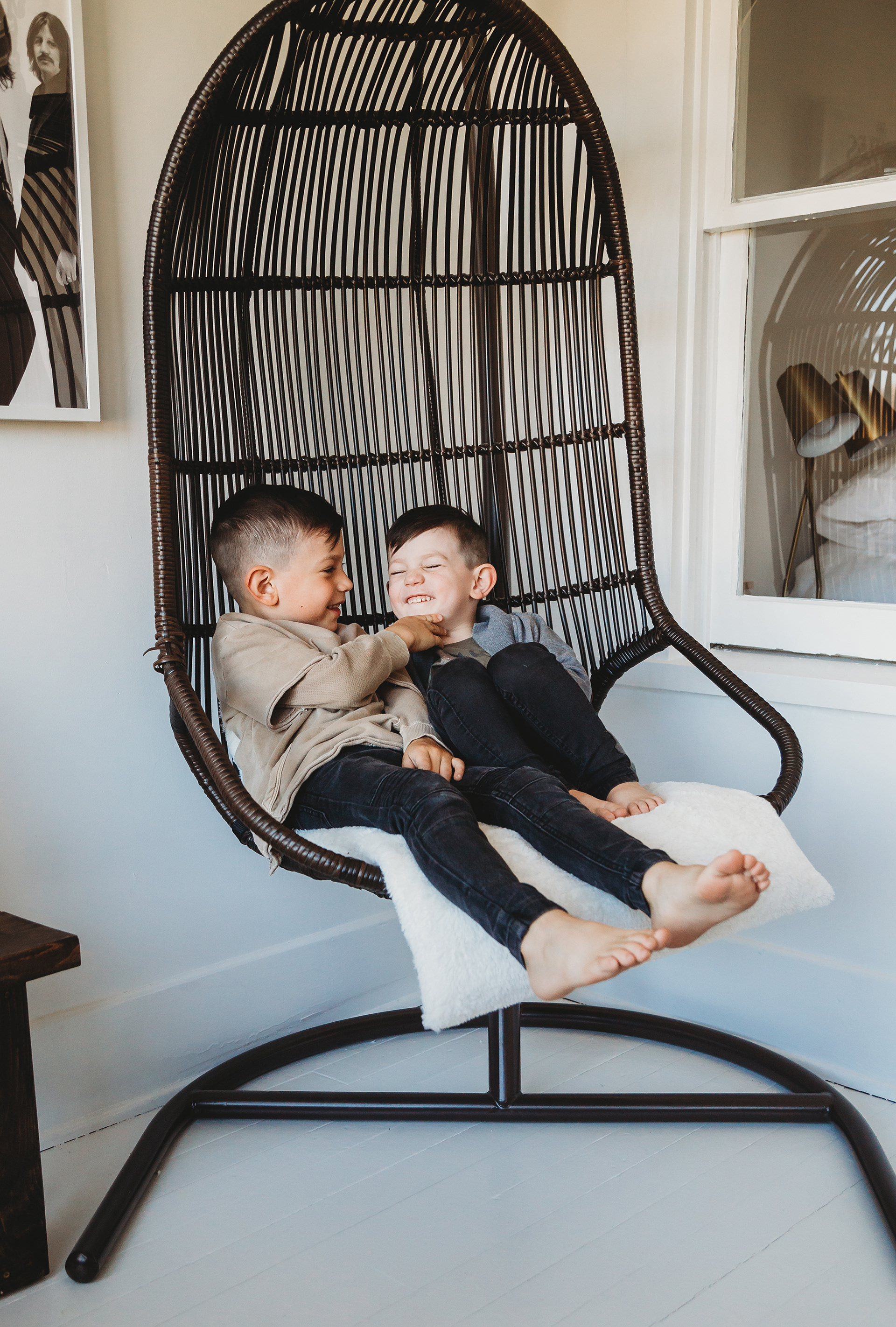 in-home newborn and family session
