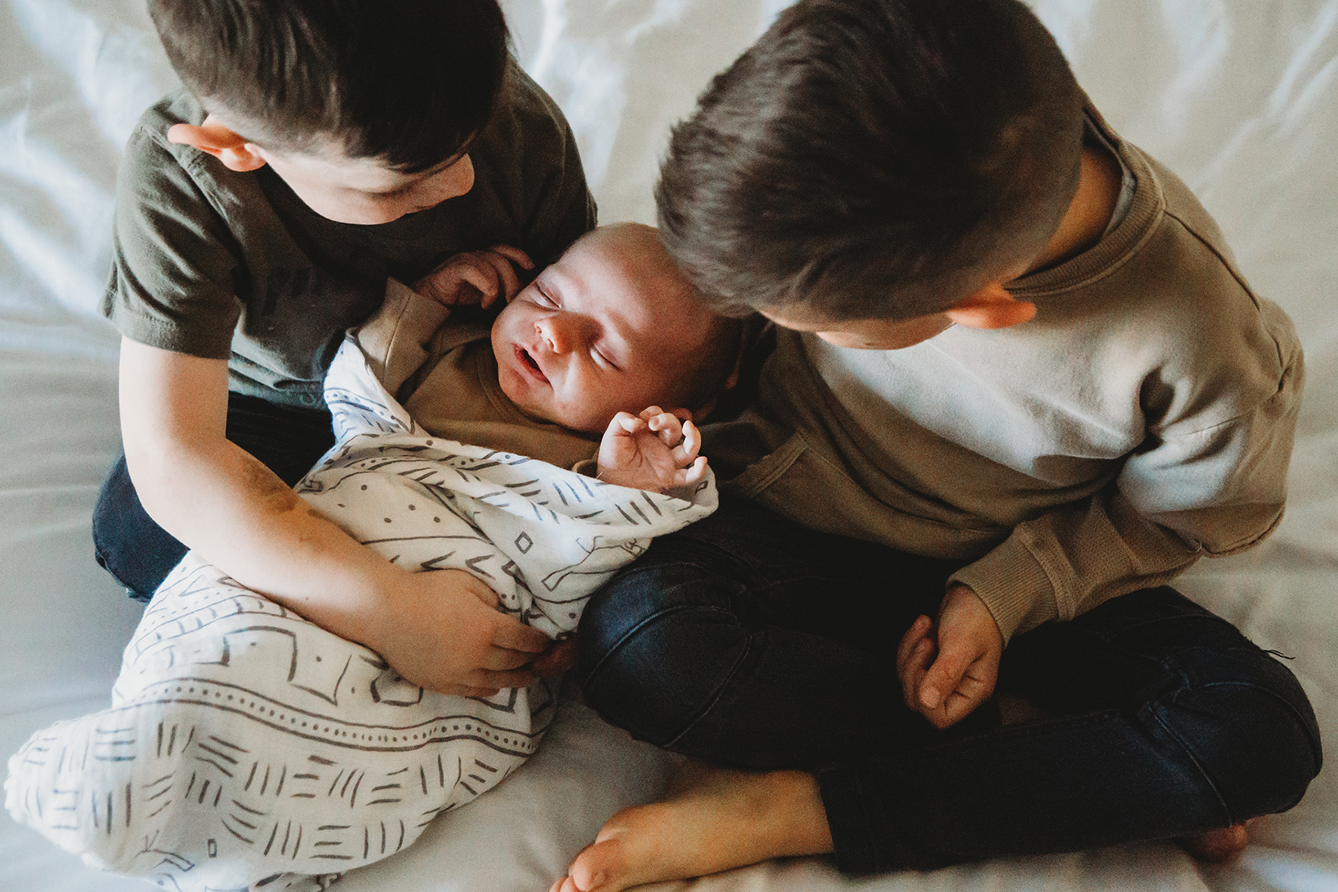 in-home newborn and family session