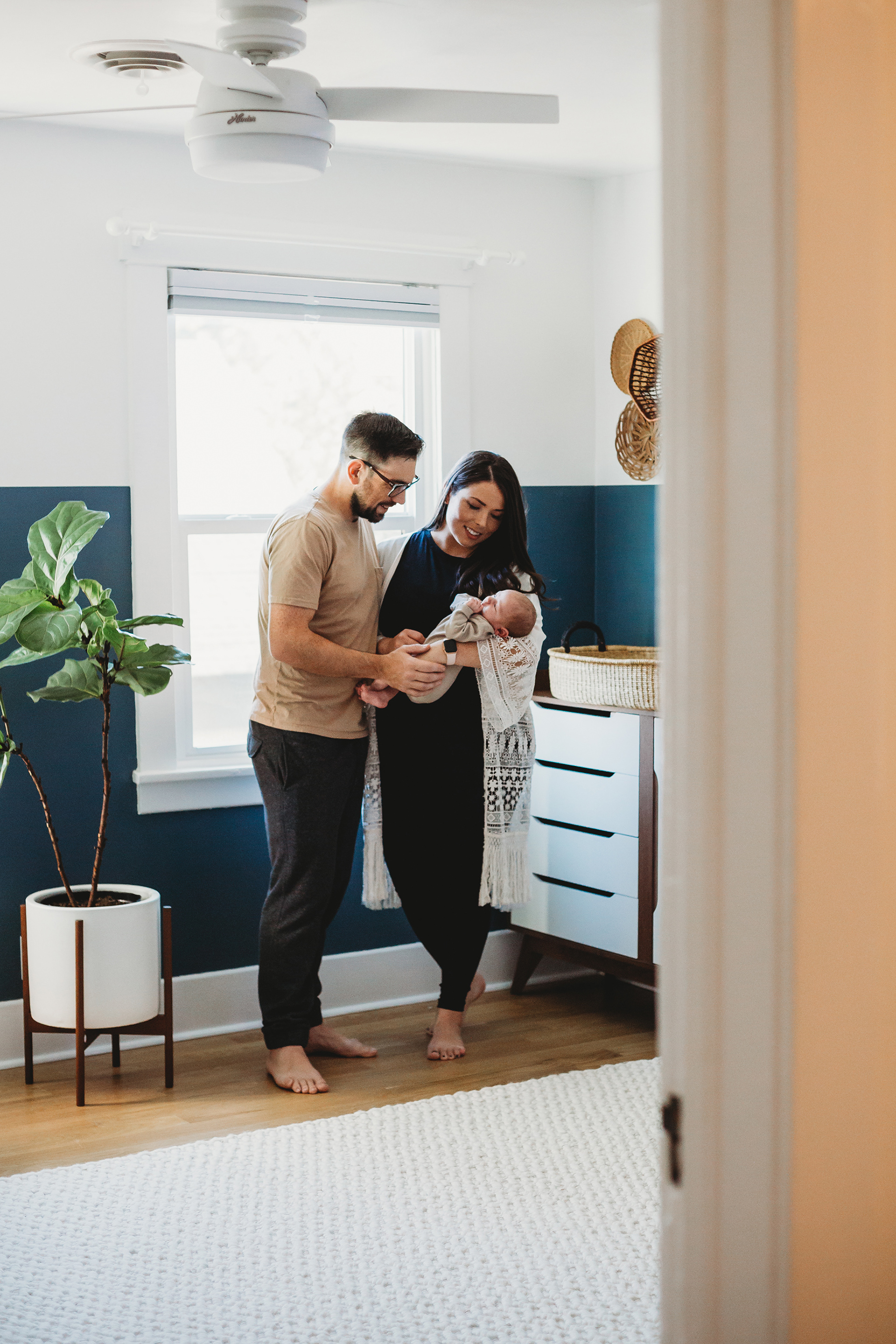 in-home newborn and family session