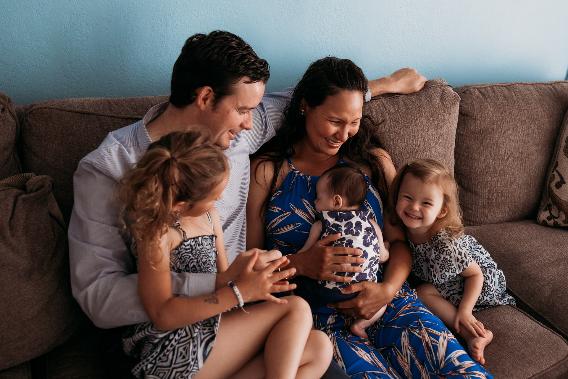 in-home newborn and family session