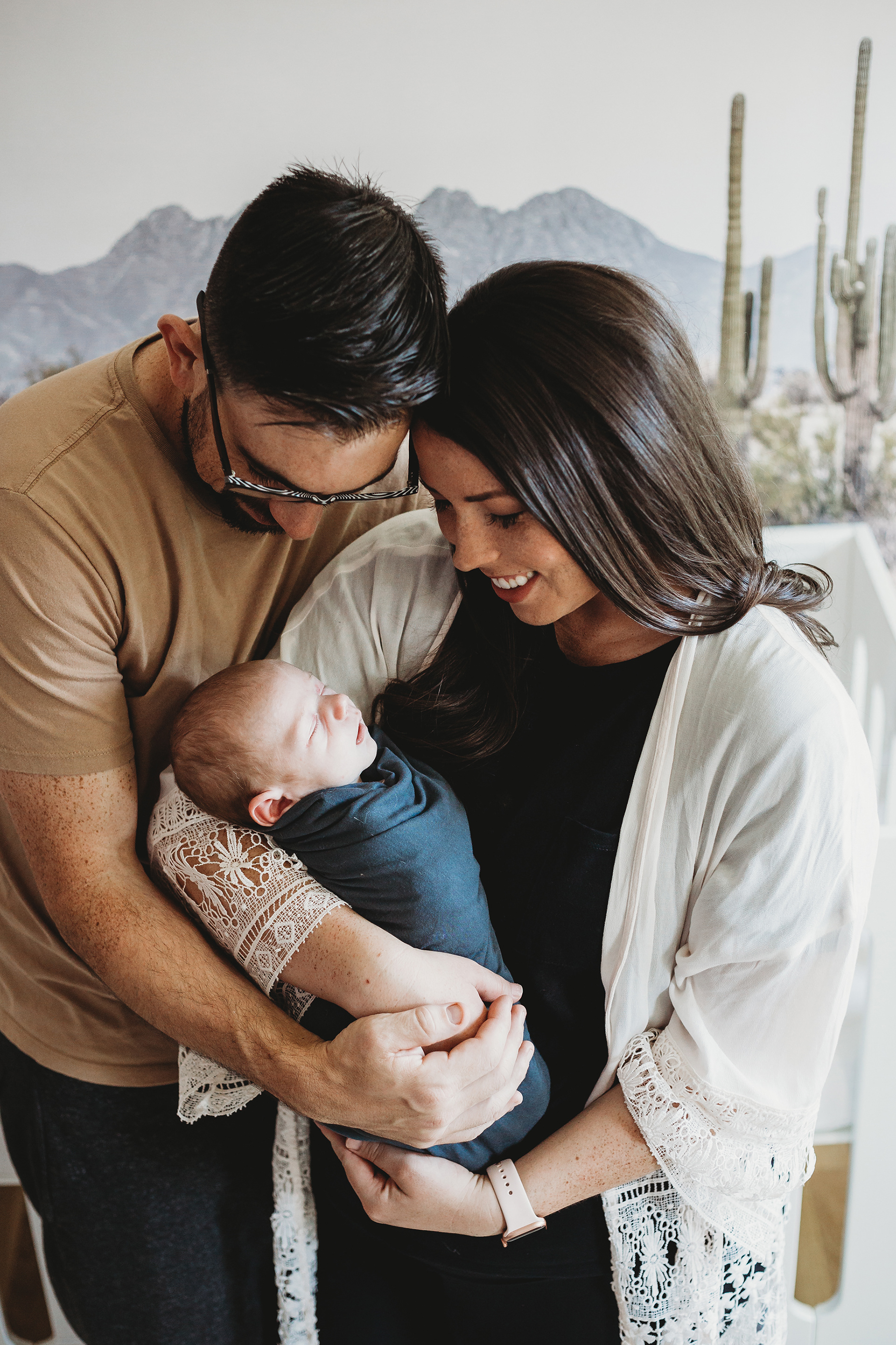 in-home newborn and family session