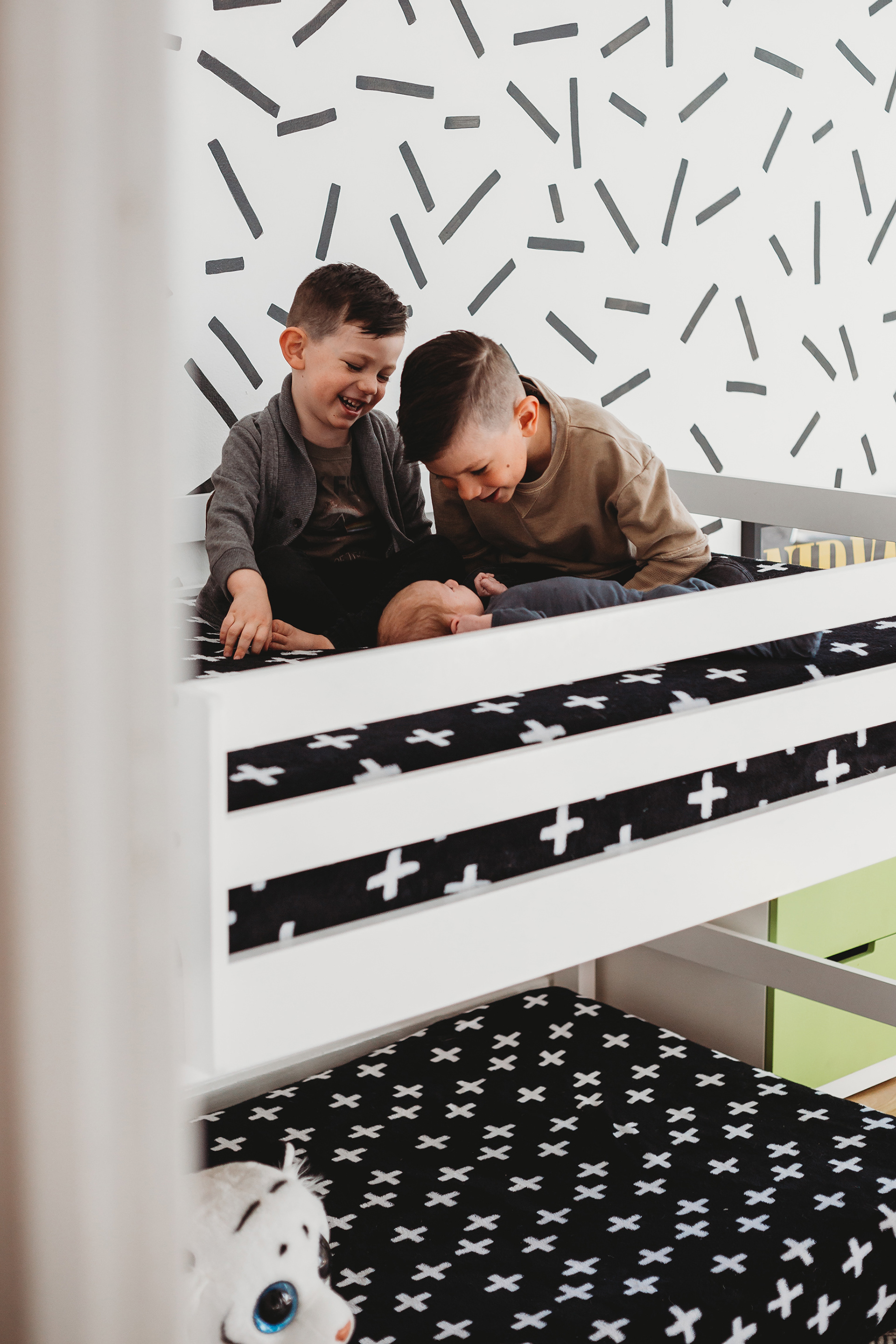 in-home newborn and family session