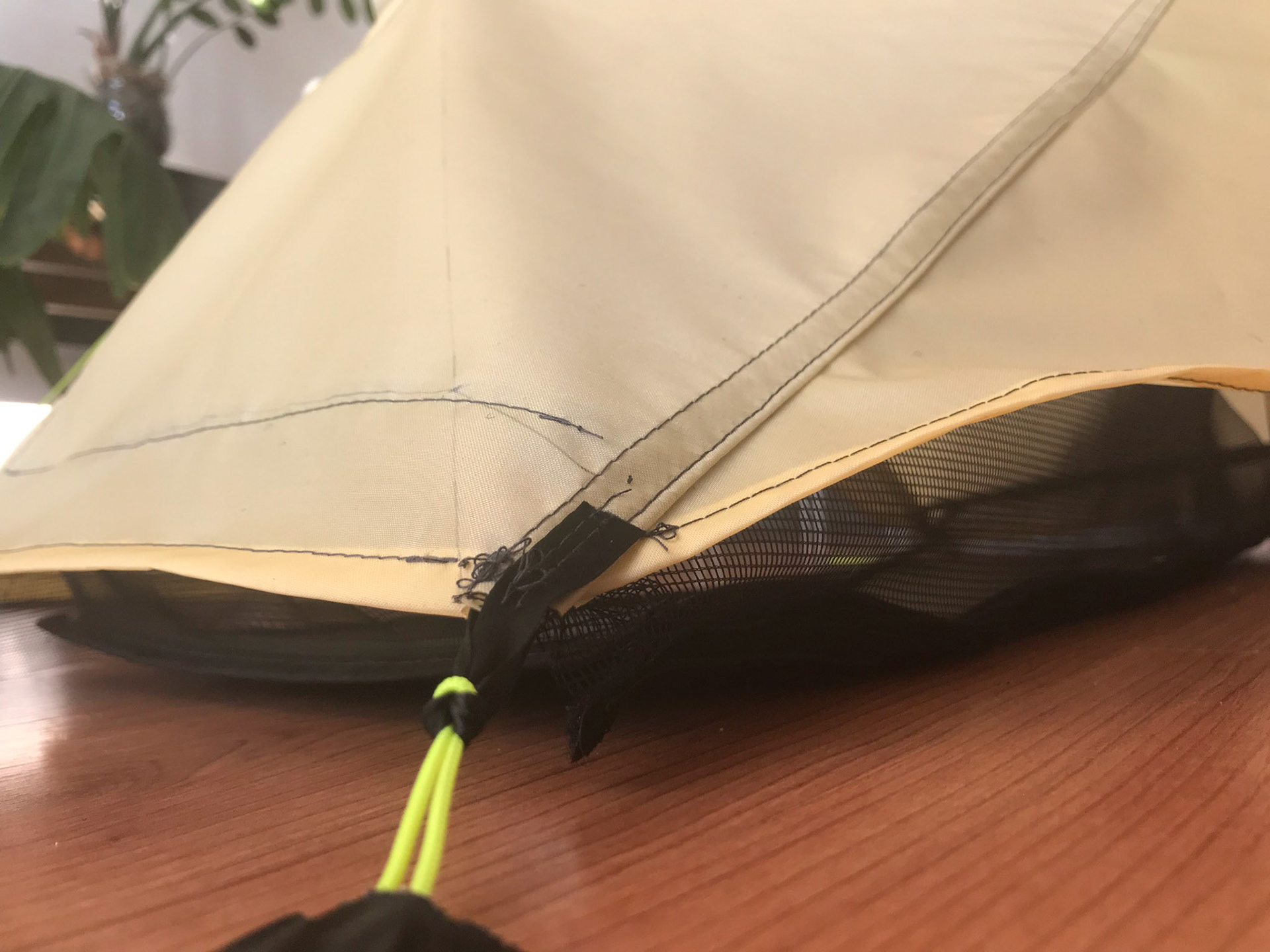 De hoeken zijn nog niet zo netjes