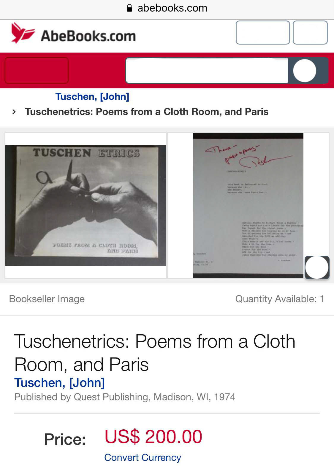 Screen Shot of AbeBooks.com