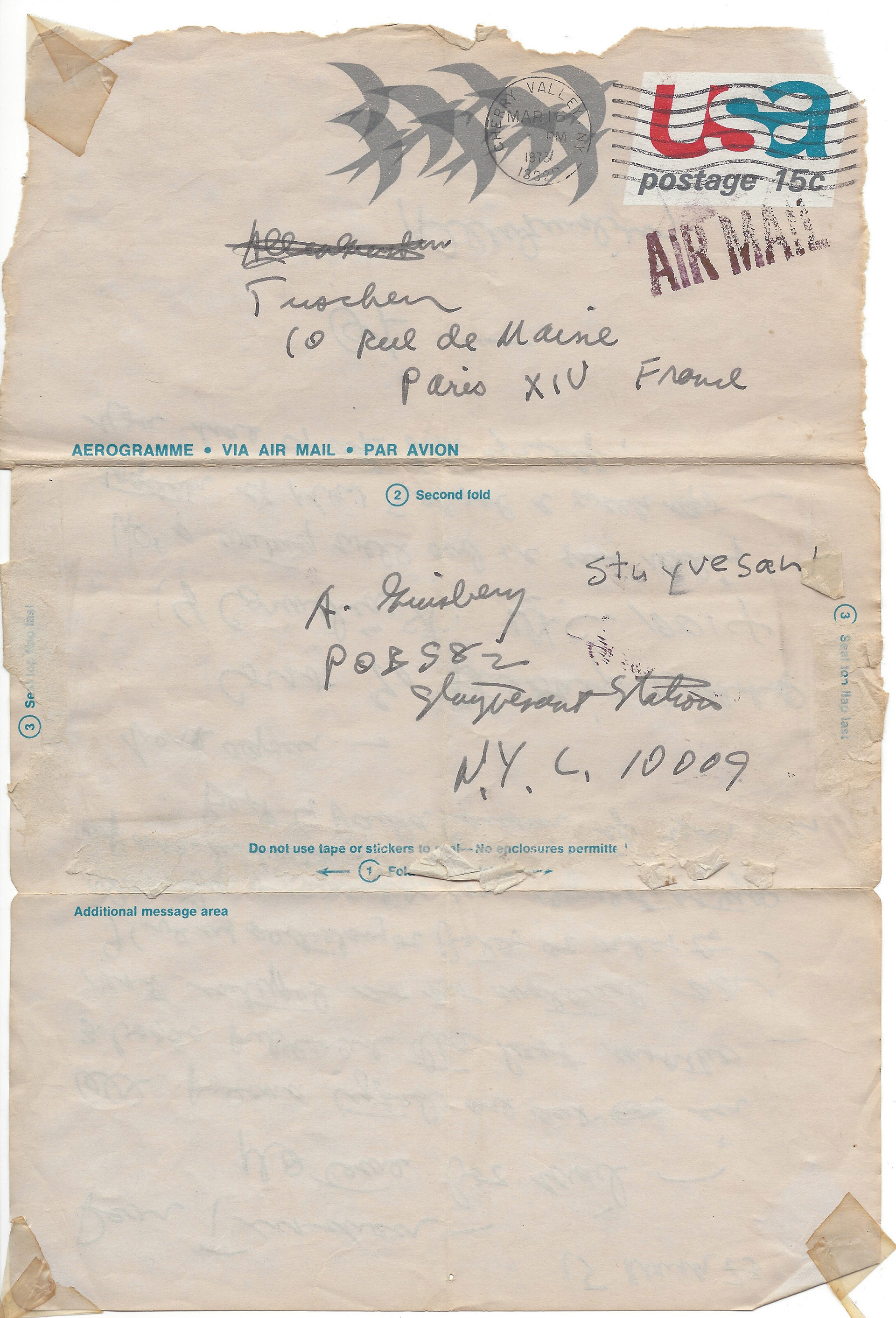 Letter From Allen Ginsberg