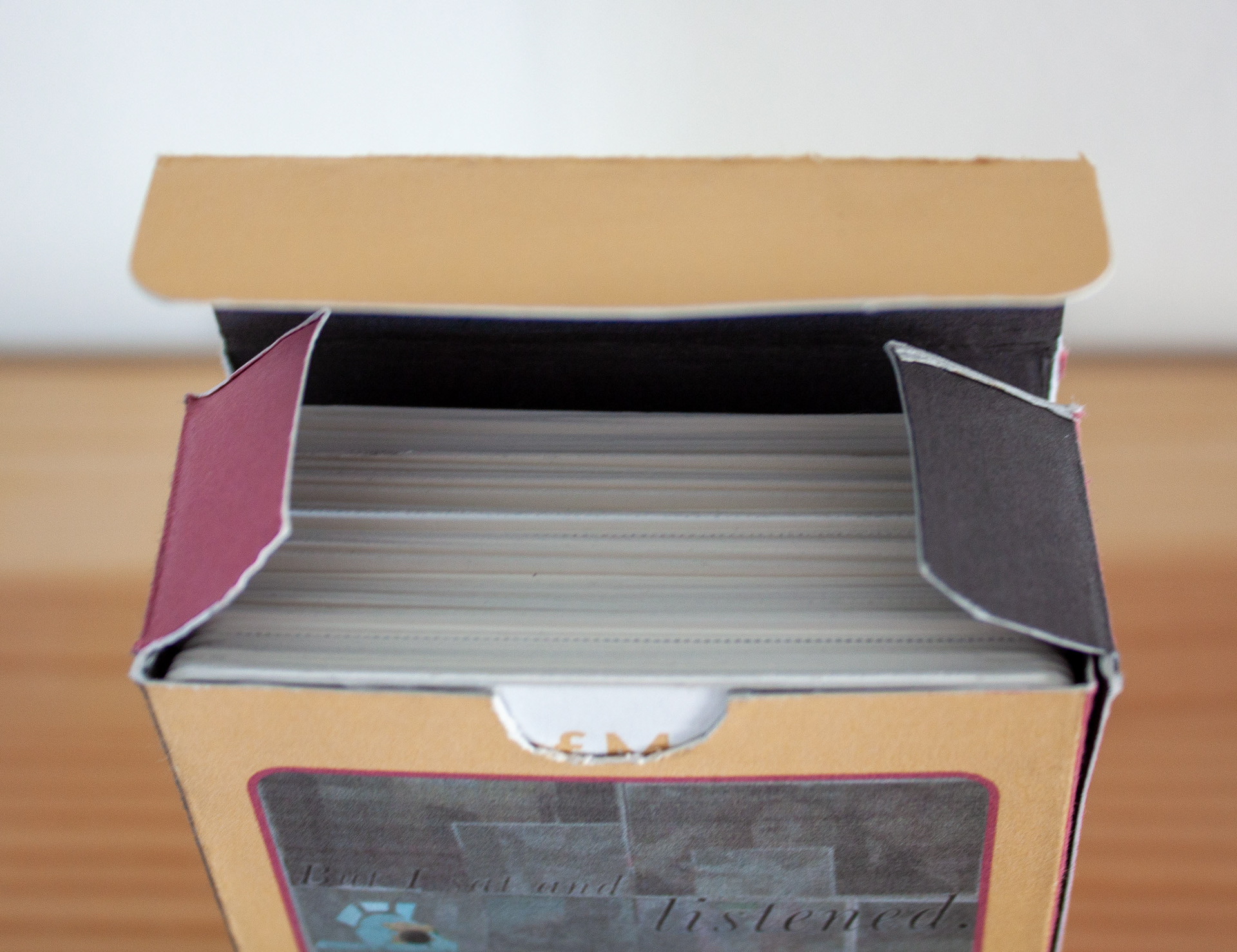 top of card box
