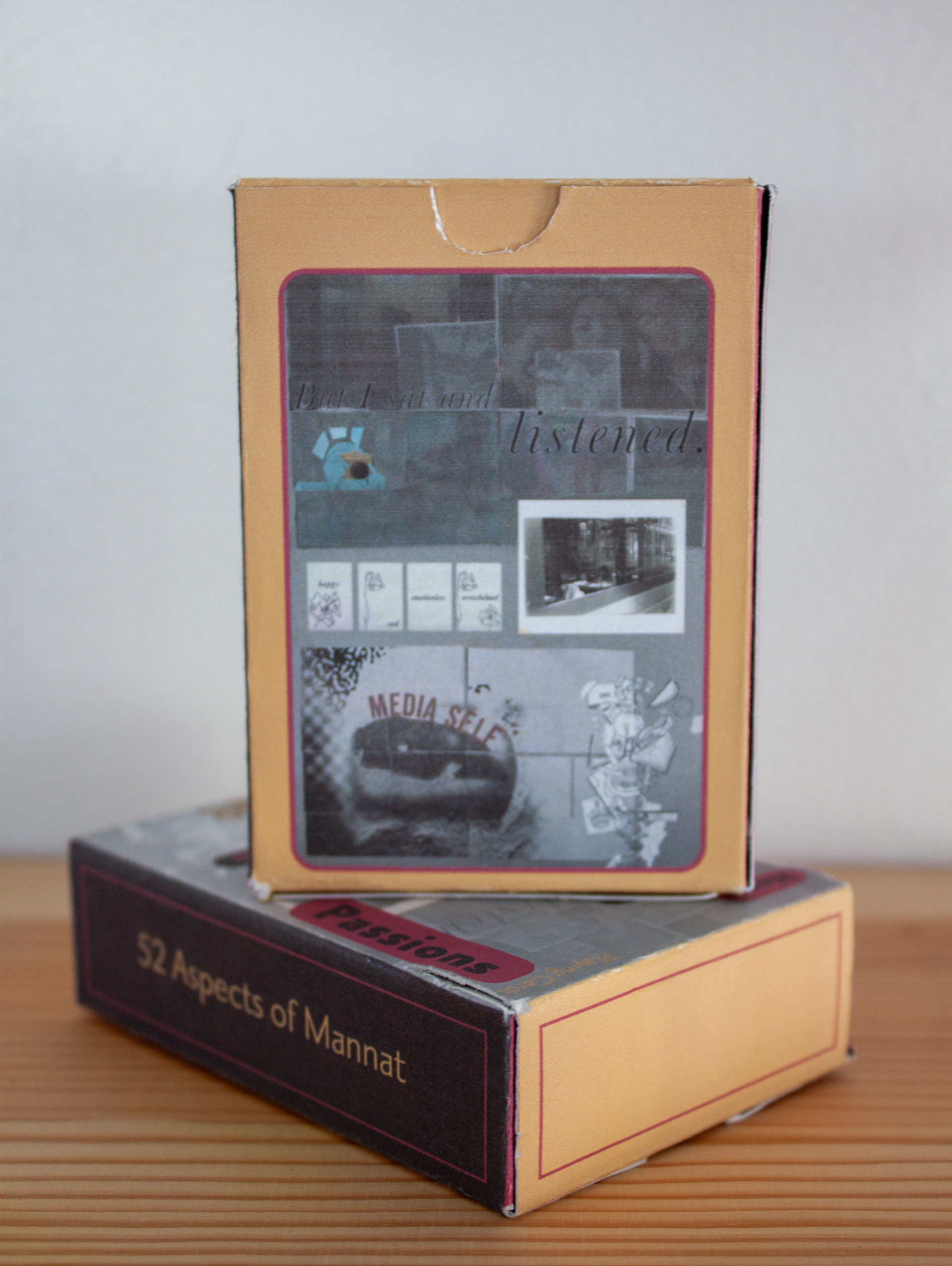 Back of card deck box