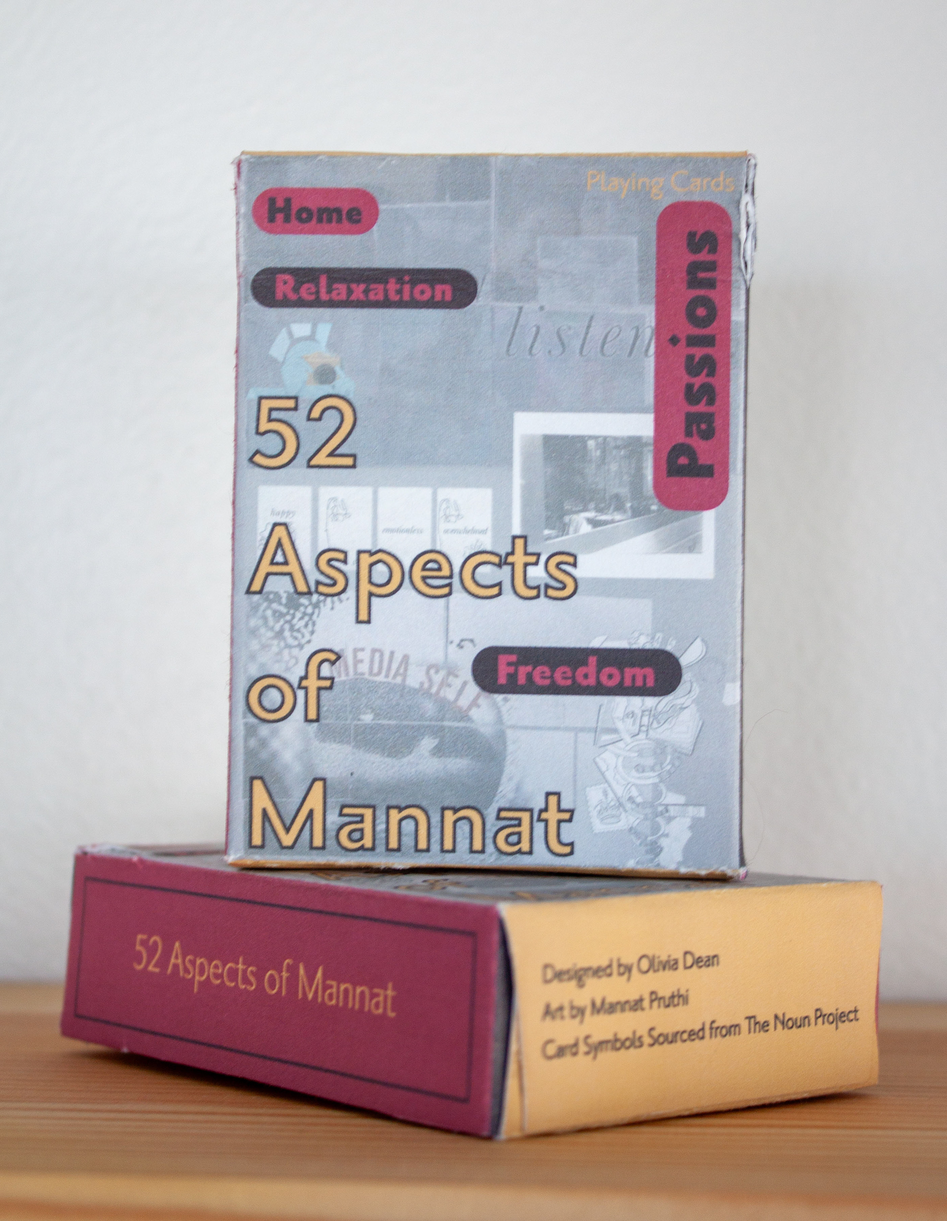 Front of card deck box