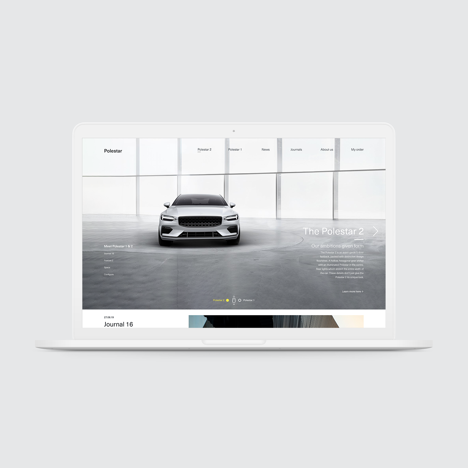 Desktop version landing page