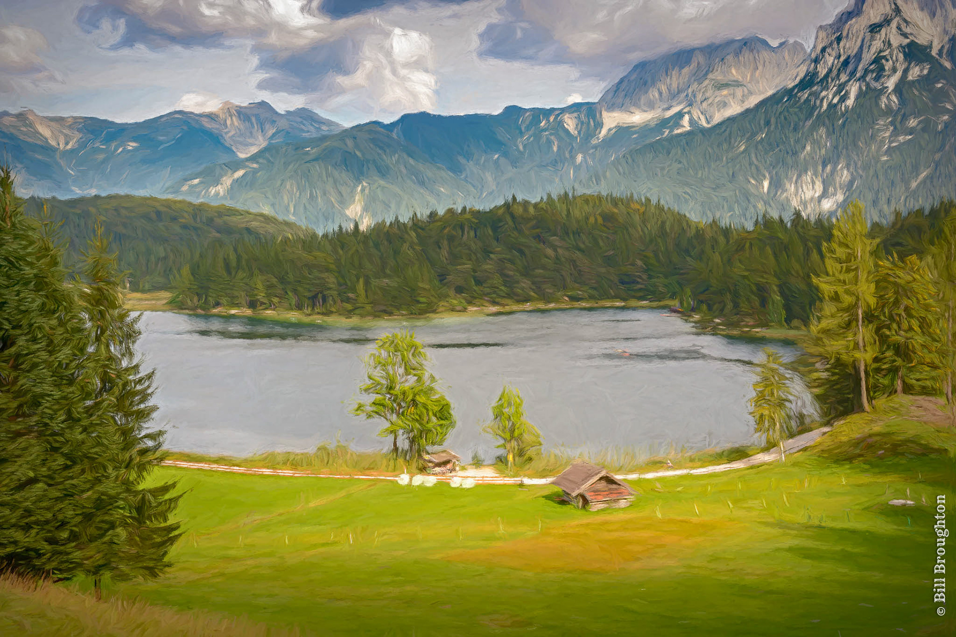 Lautersee In The Bavarian Alps, Germany