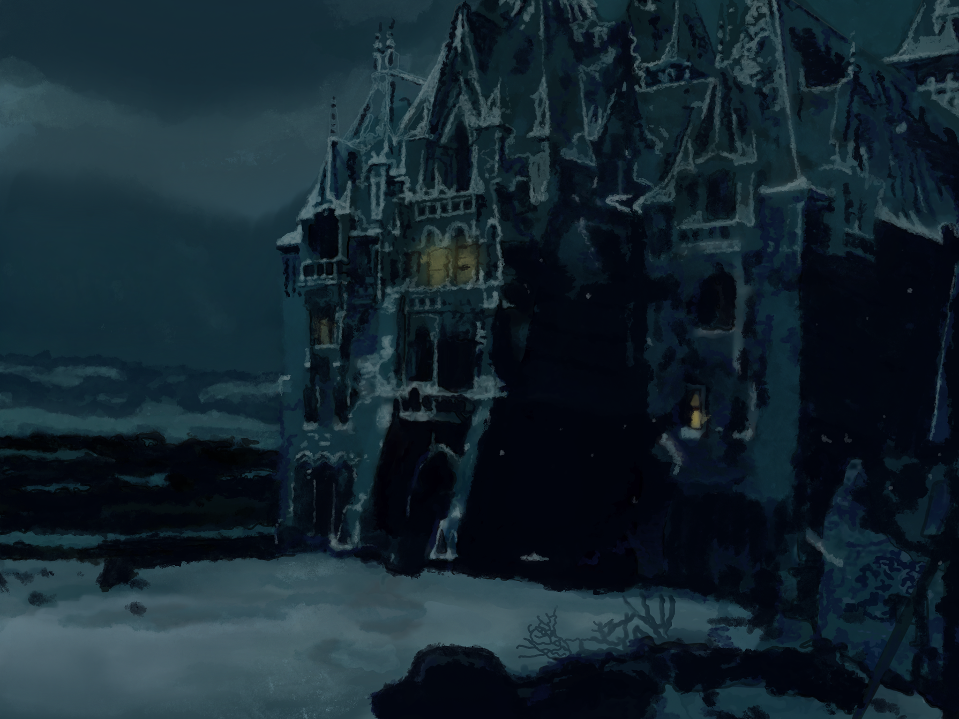 Allerdale Hall Digital Painting (2020) 