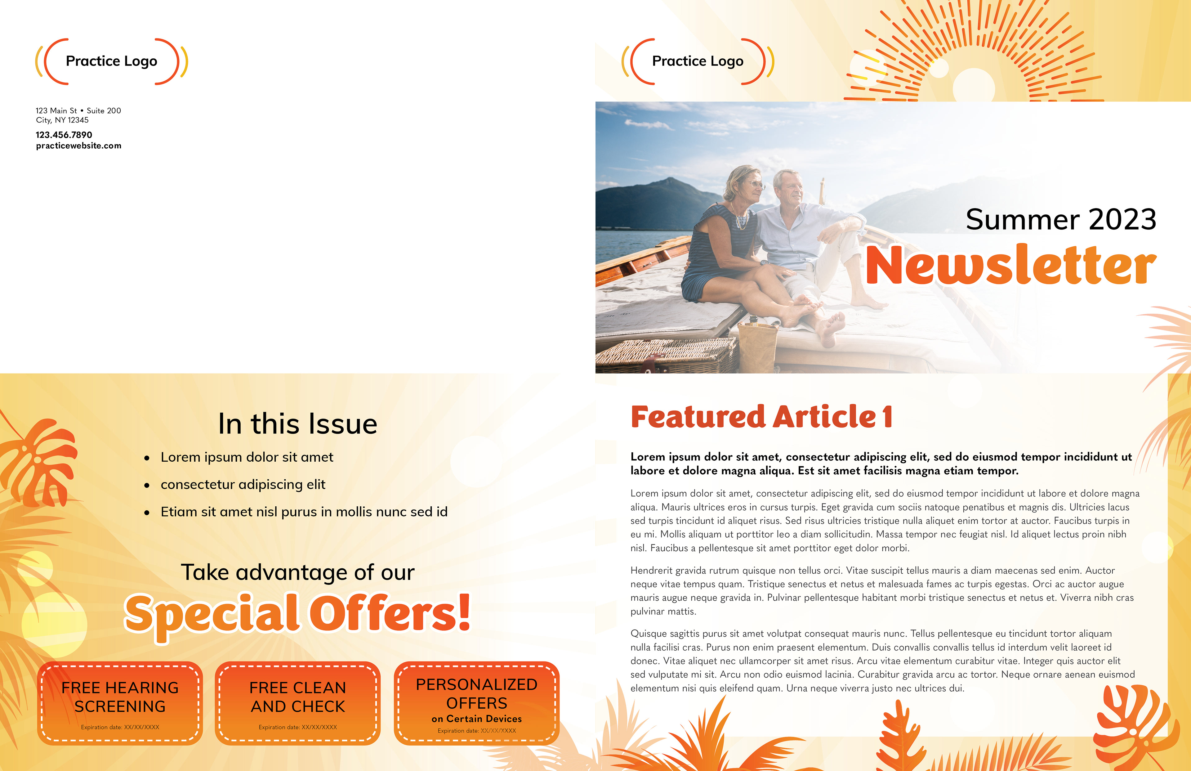 Summer 2023 Newsletter Template - Spread 1