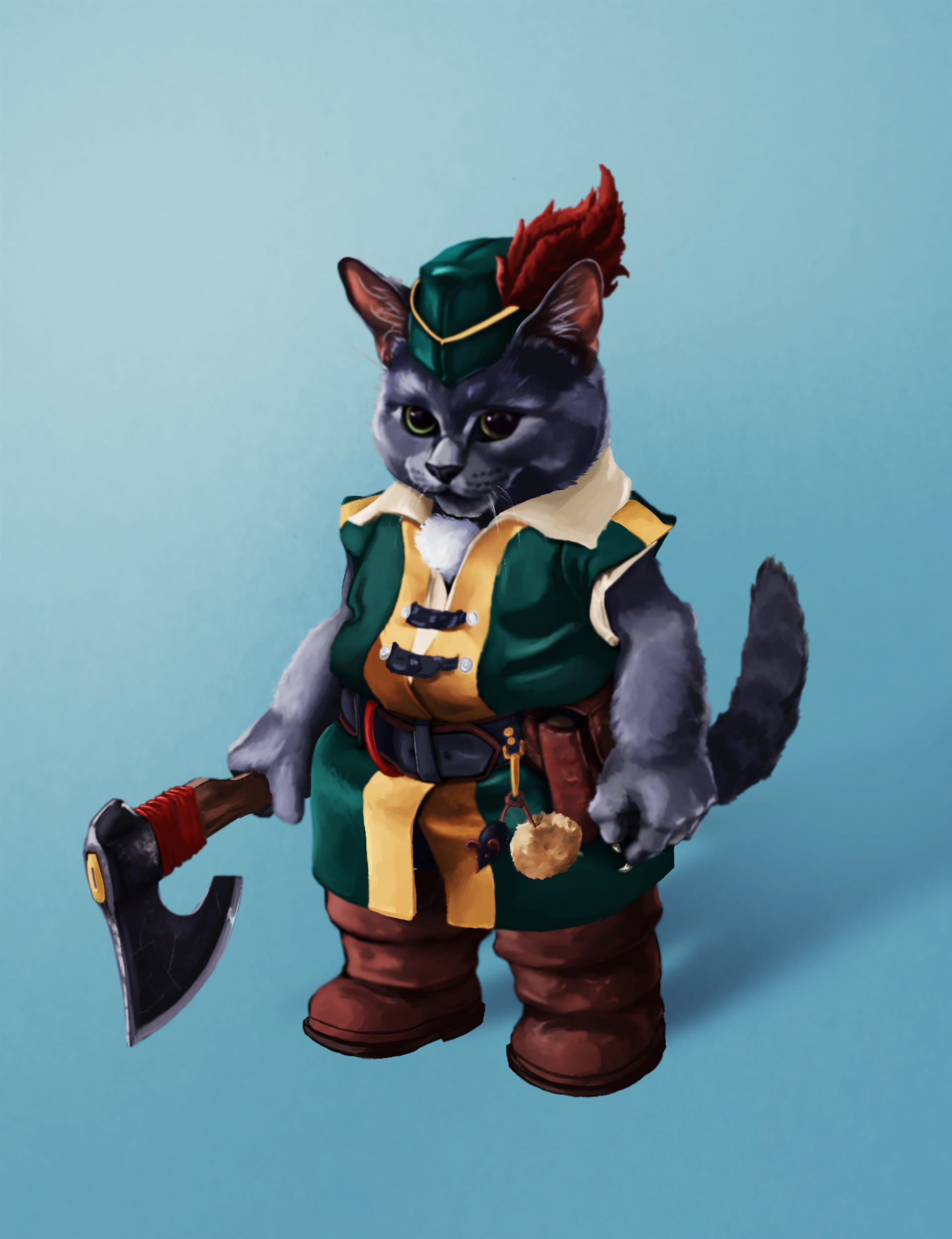 Character Design based on my younger cat, Reuben - 2022