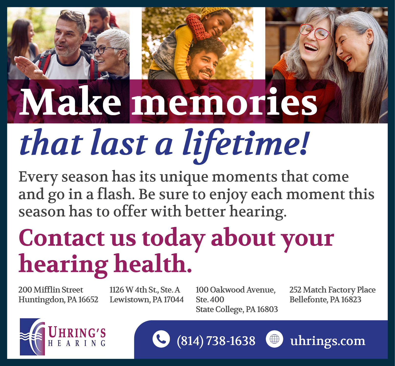 Uhring's Hearing - Fall Newspaper Ad - 5.385x5"