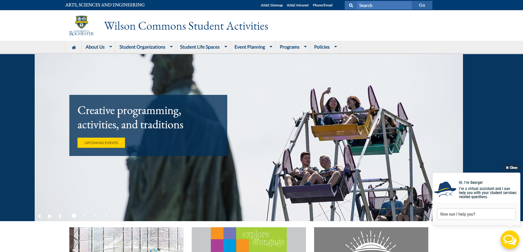 Screenshot of icon in use on WCSA webpage