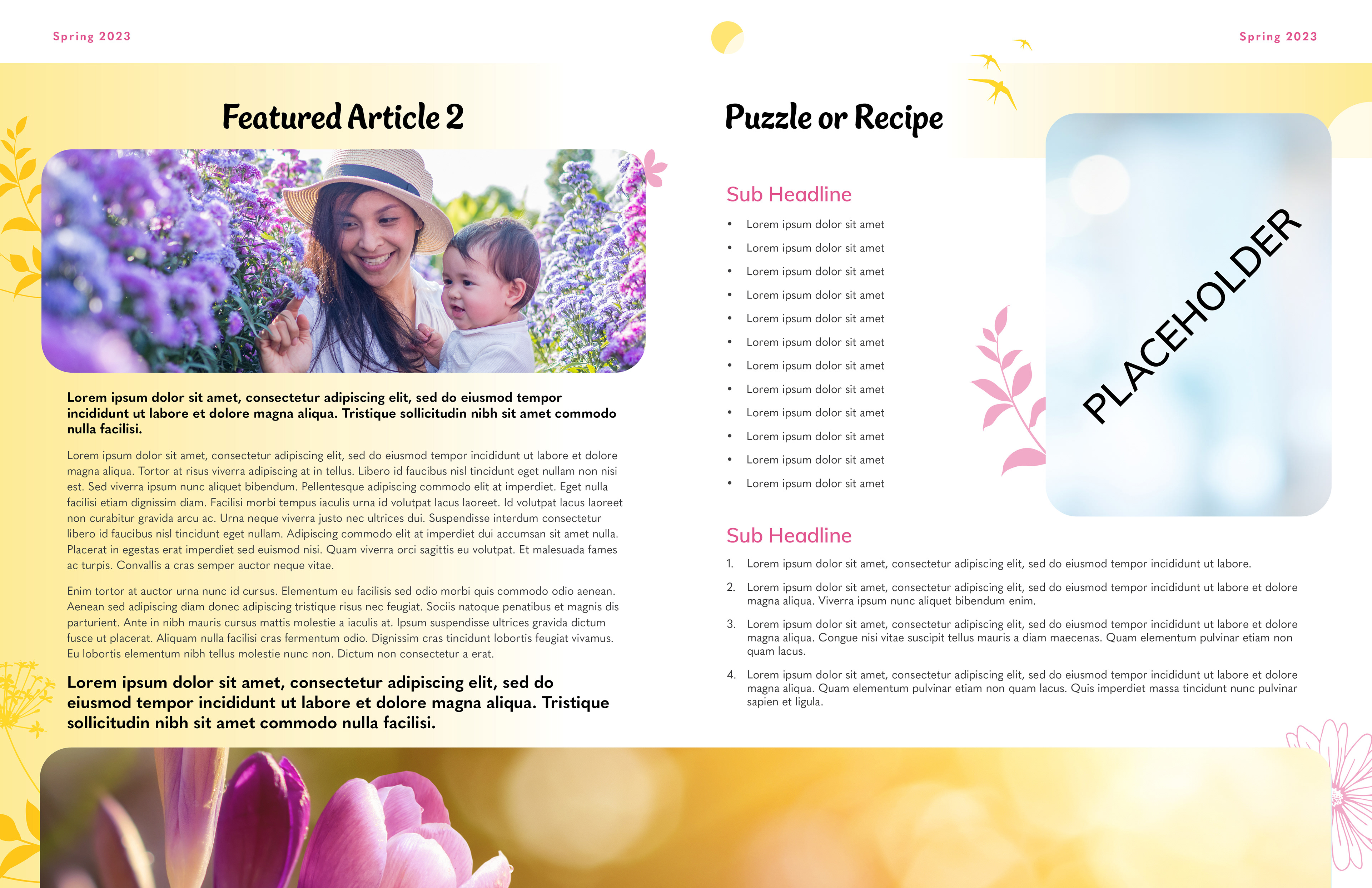 Spring 2023 Newsletter Template - Spread 2