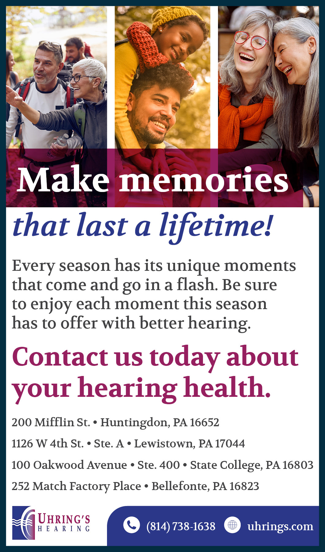 Uhring's Hearing - Fall Newspaper Ad - 3.534x6"